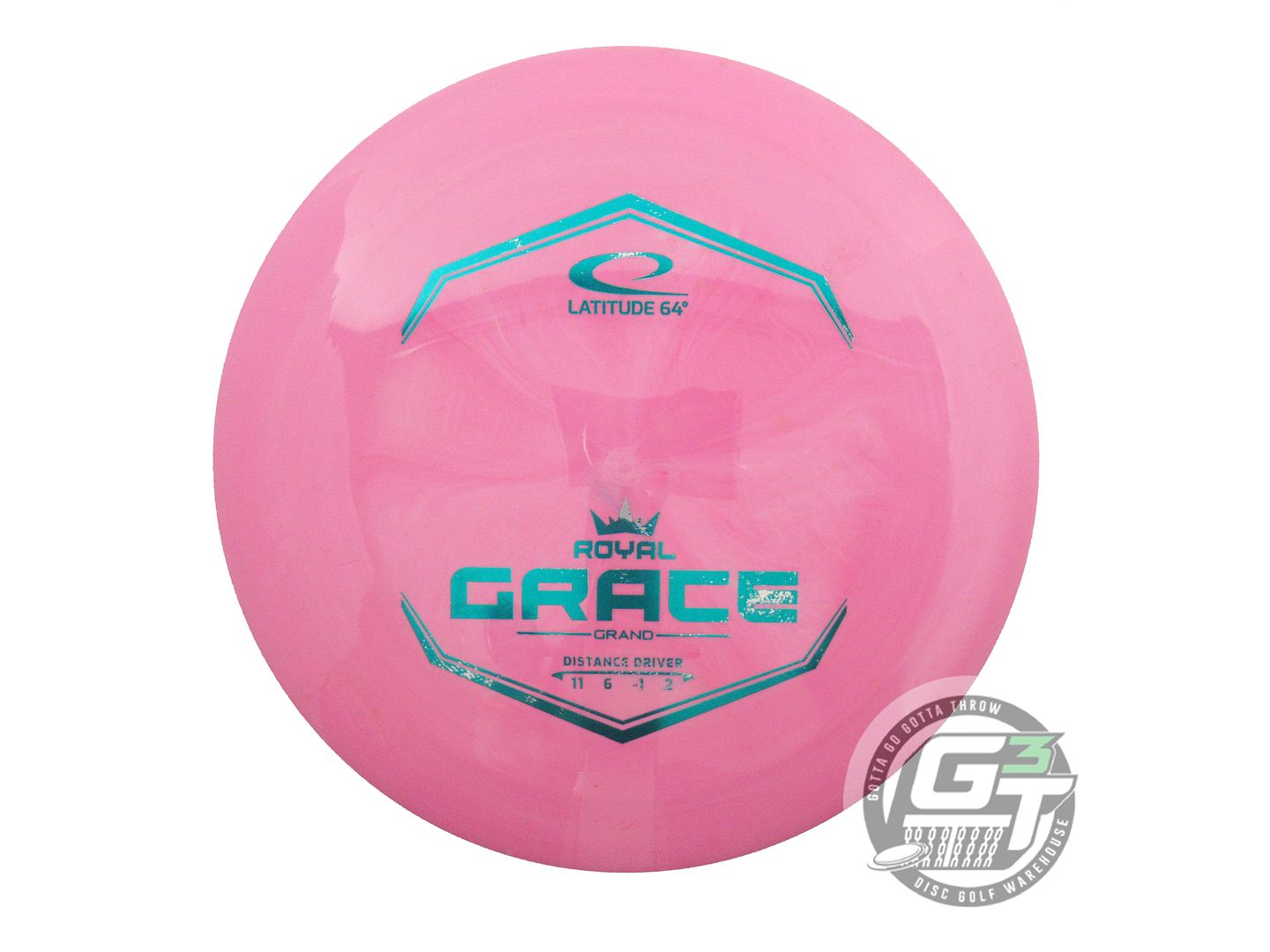 USED Latitude 64 Royal Grand Grace 173g Pink Teal Foil Distance Driver Golf Disc