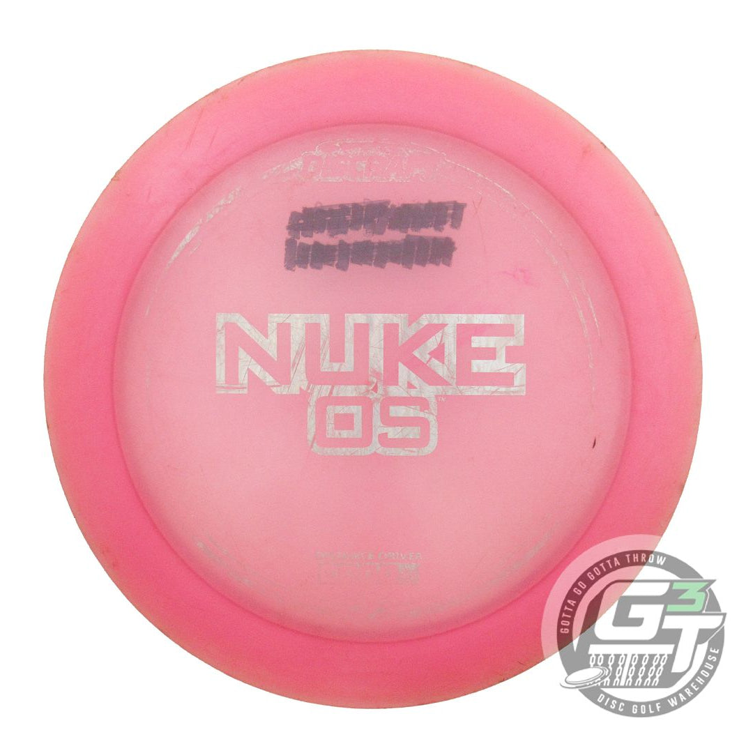 USED Discraft Z Nuke OS 174g Pink Silver Foil Distance Driver Golf Disc