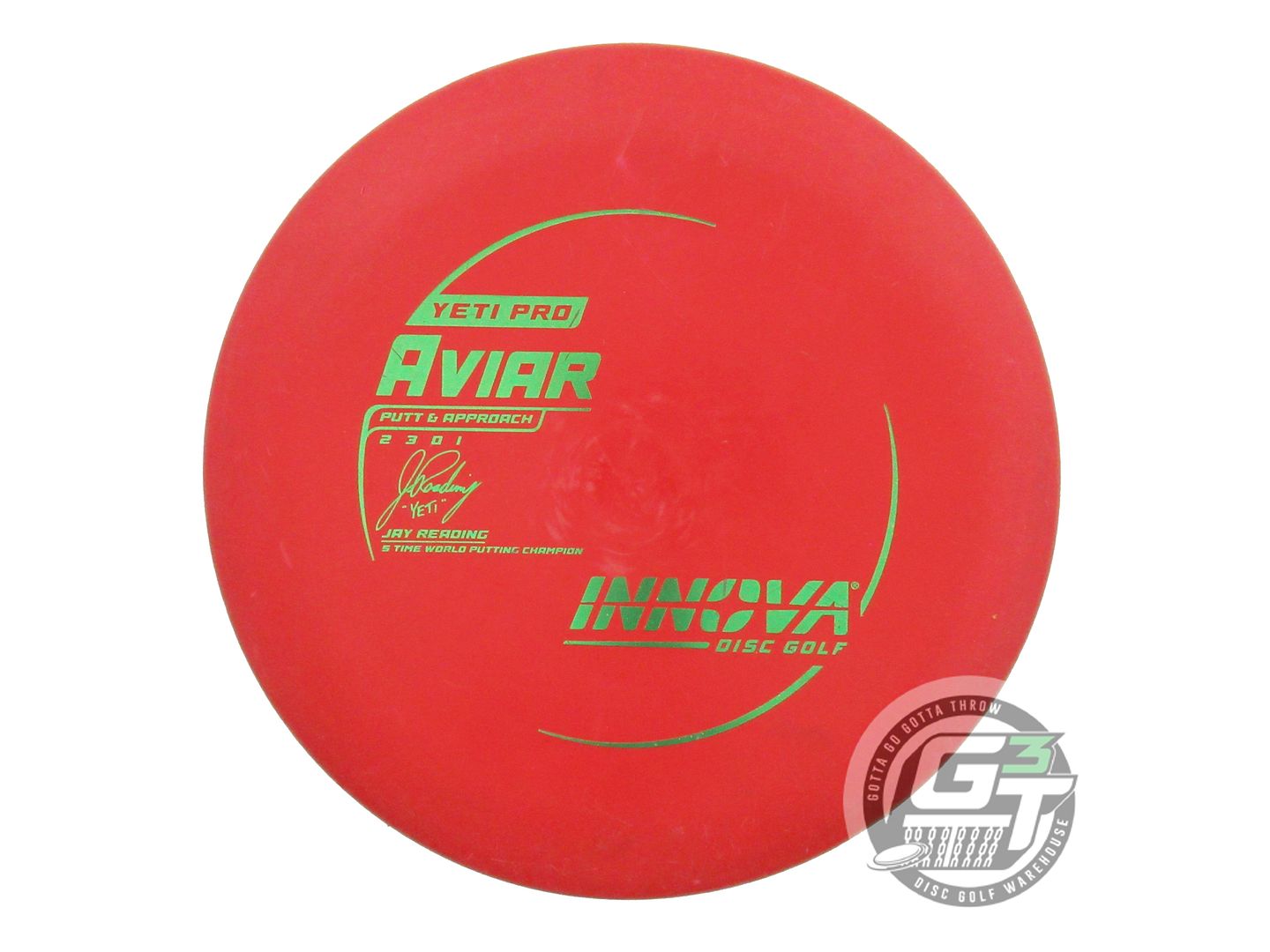 USED Innova Yeti Pro Aviar 171g Red Green Foil Putter Golf Disc