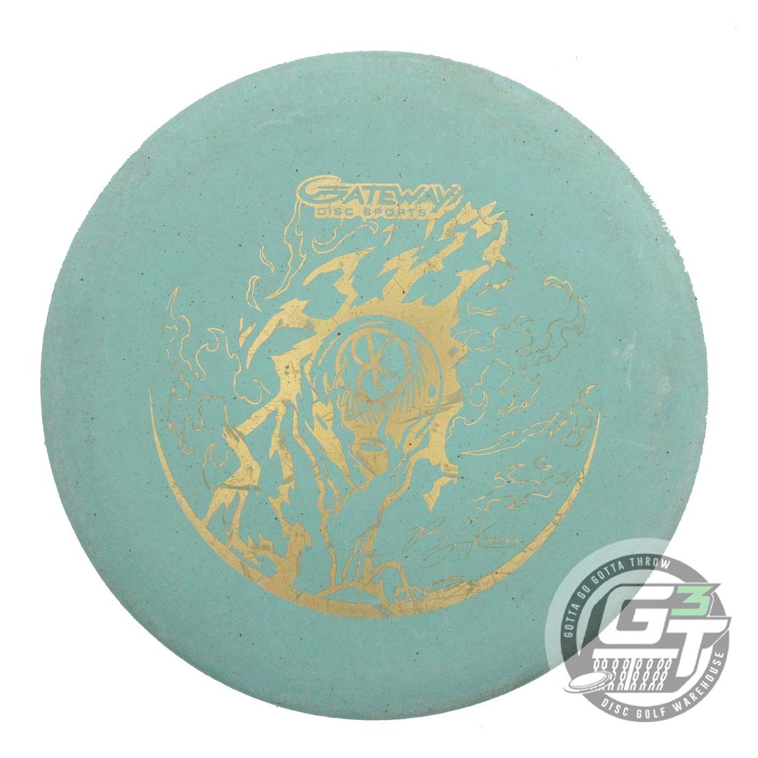 USED Gateway Hemp Super Soft Wizard 174g Green Gold Foil Putter Golf Disc