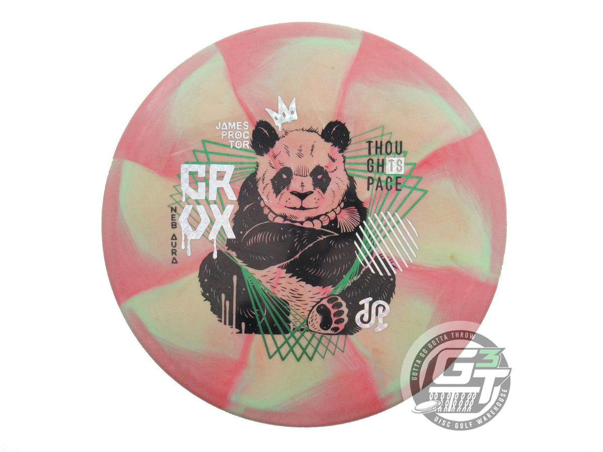 USED Thought Space Nebula Aura Crux 174g Pink-Lime Midrange Golf Disc