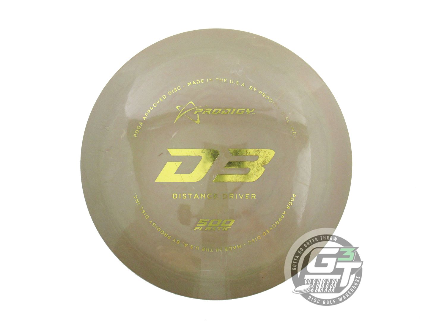 USED Prodigy Discs 500 D3 173g Bronze Gold Foil Distance Driver Golf Disc
