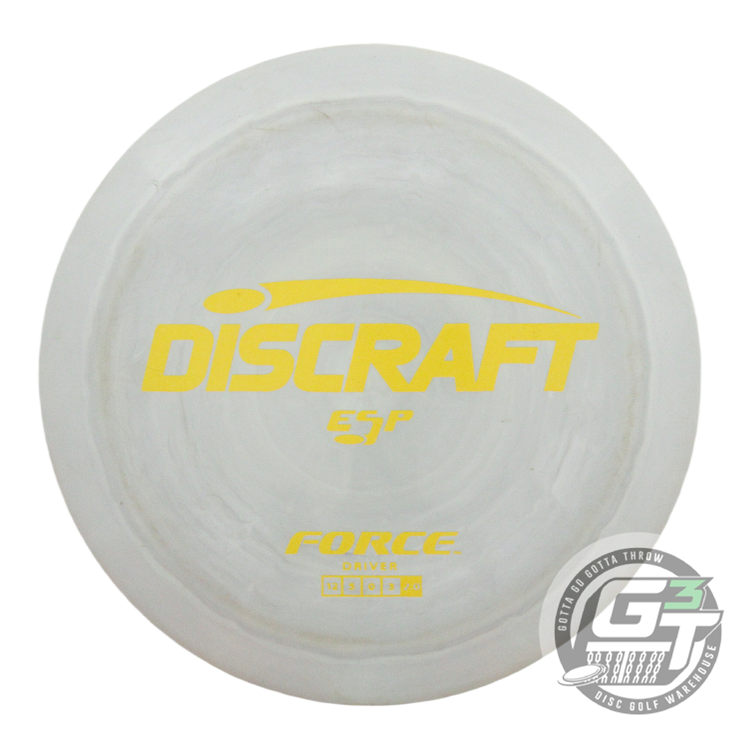 USED Discraft ESP Force 176g Gray Yellow Stamp Distance Driver Golf Disc