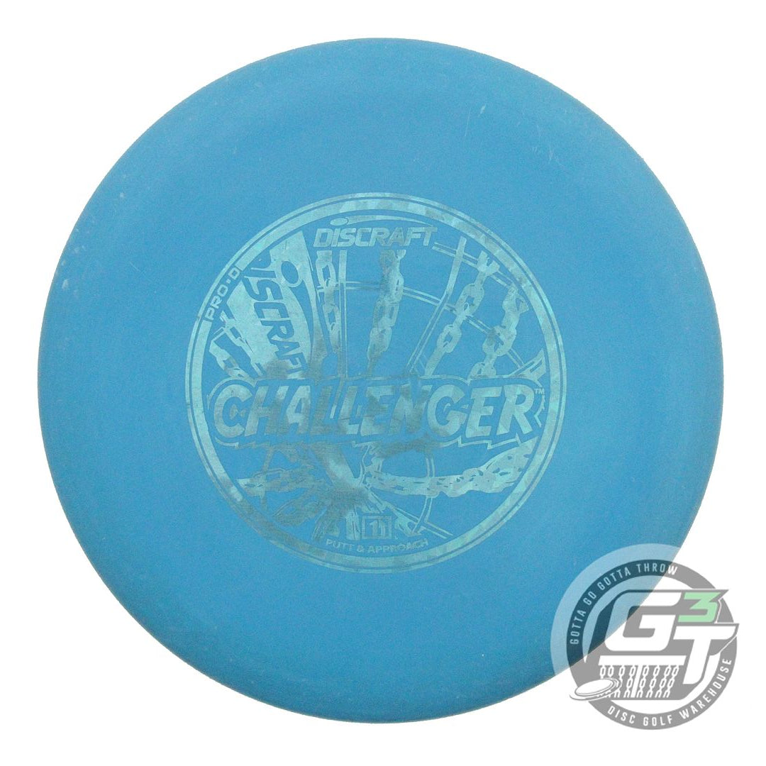 USED Discraft Pro D Challenger 175g Blue Teal Shatter Foil Putter Golf Disc