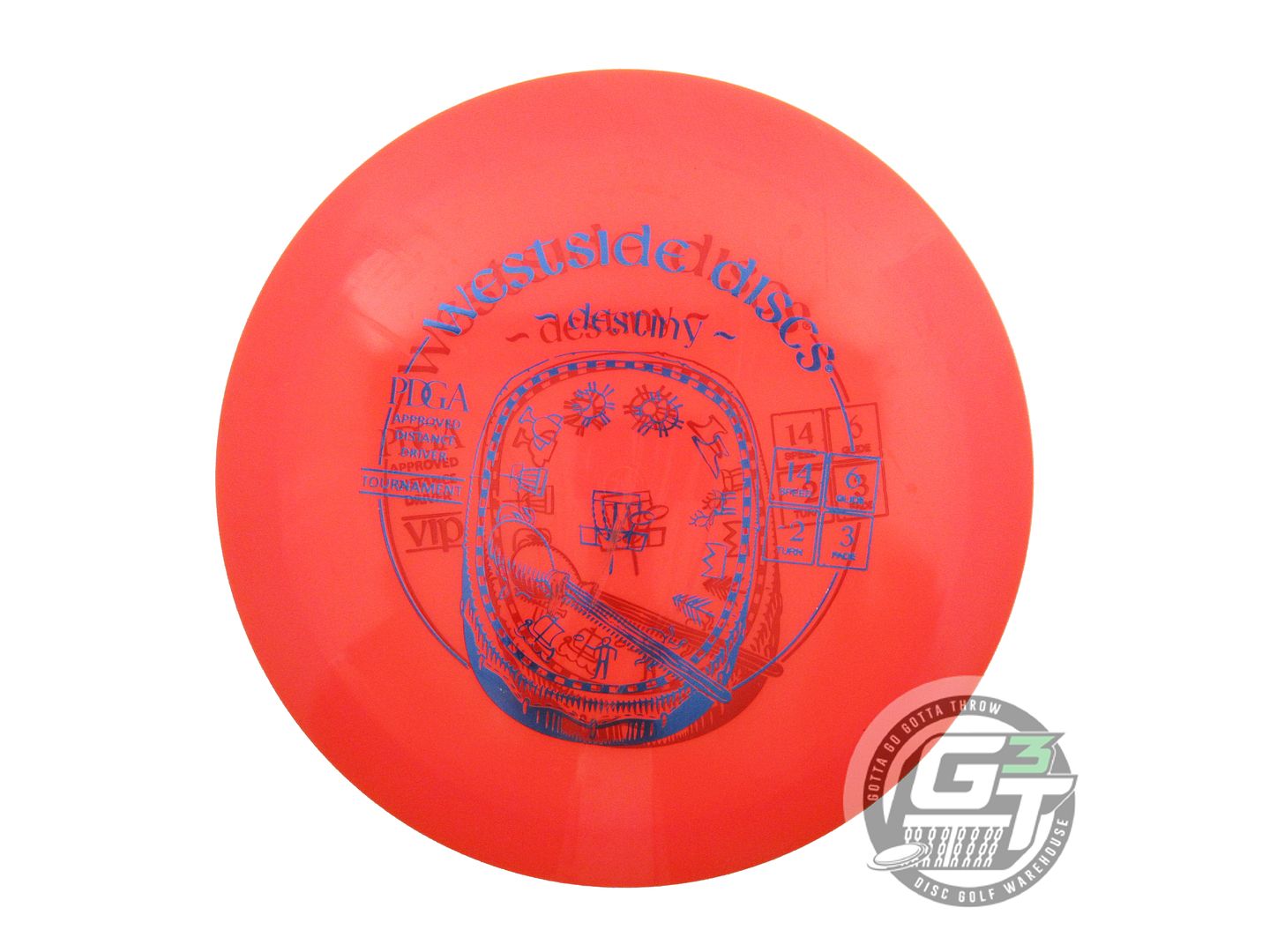 USED Westside Discs X-OUT Tournament Destiny 173g Orange Distance Driver Disc