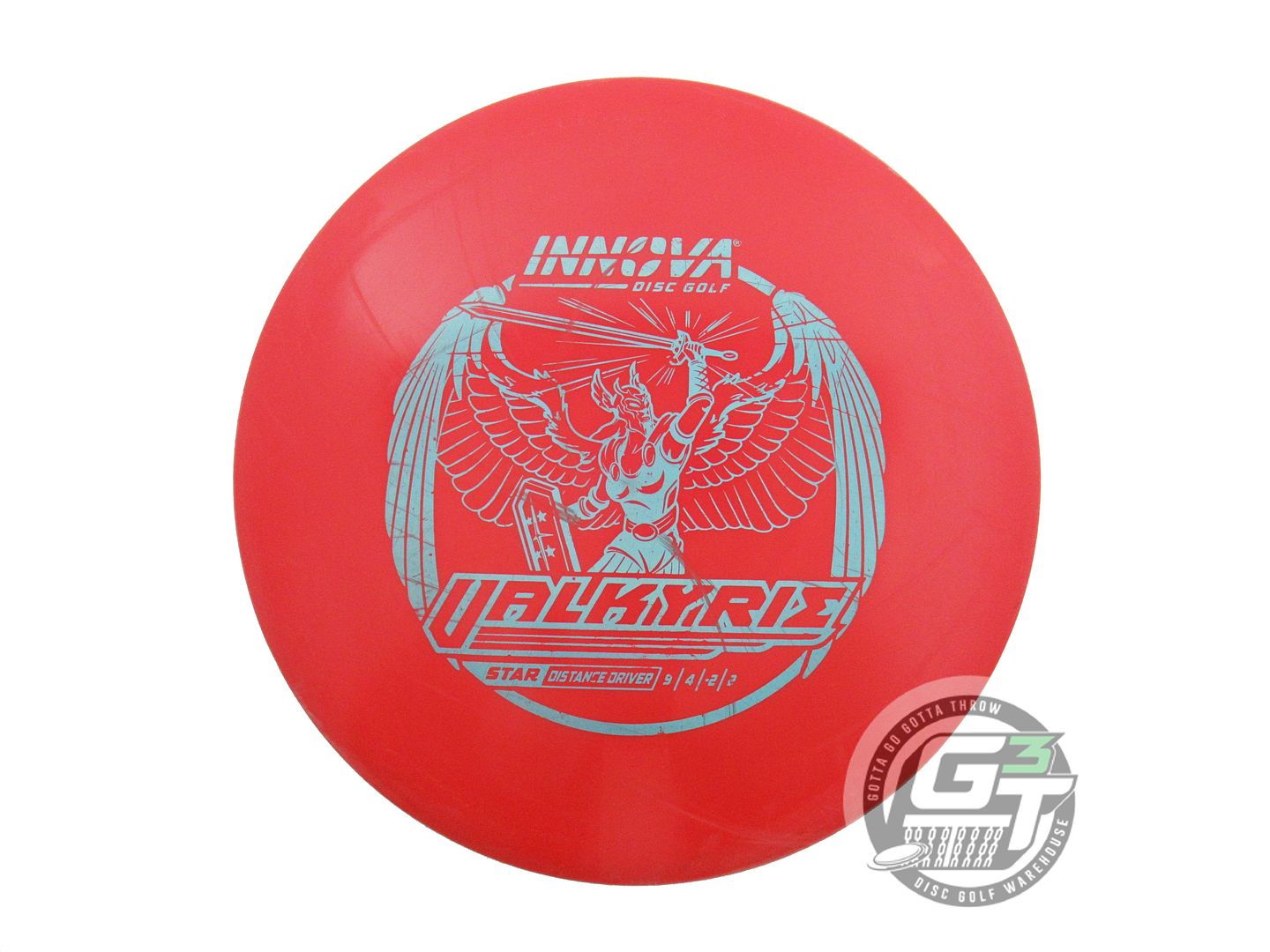 USED Innova Star Valkyrie 173g Red Aqua Foil Distance Driver Golf Disc
