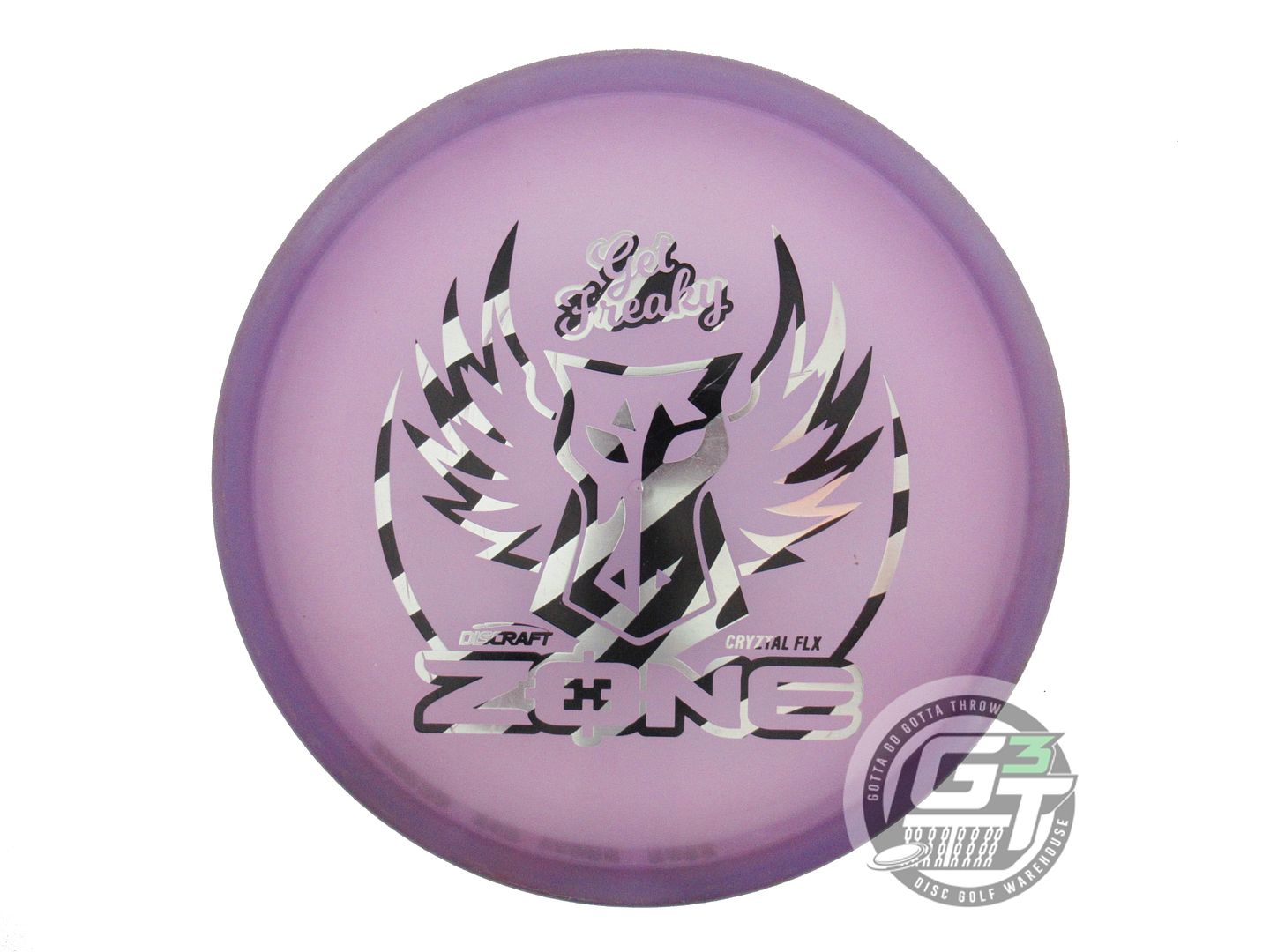 USED Discraft FREAKY Cryztal FLX Zone 176g Purple Zebra Foil Putter Golf Disc