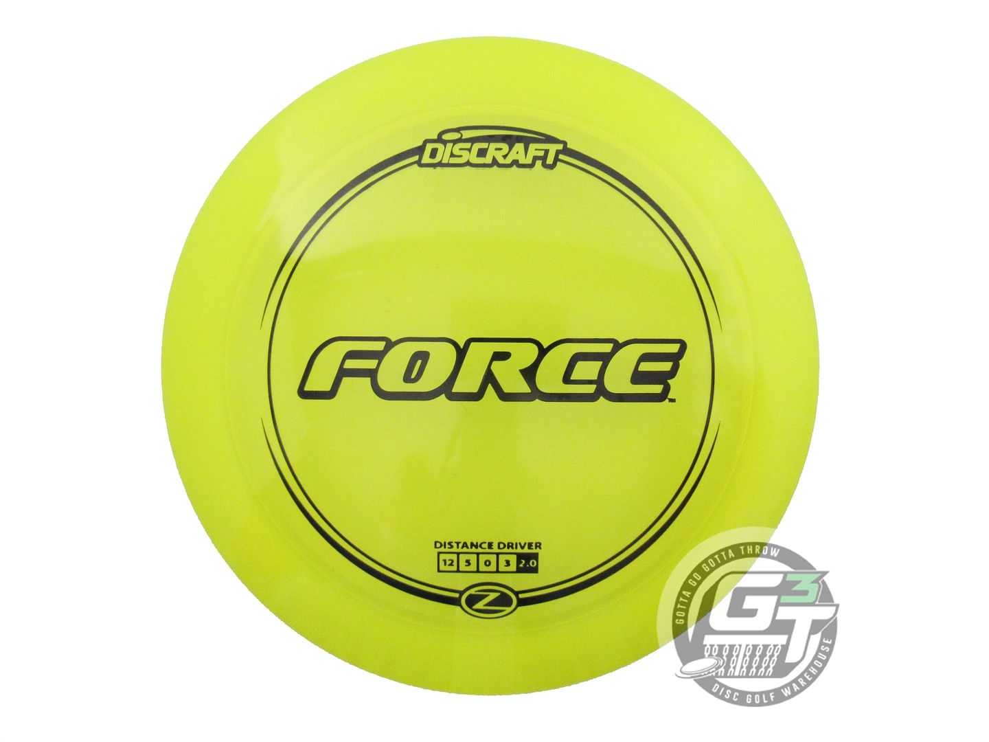 USED Discraft Z Force 174g Yellow Black Stamp Distance Driver Golf Disc