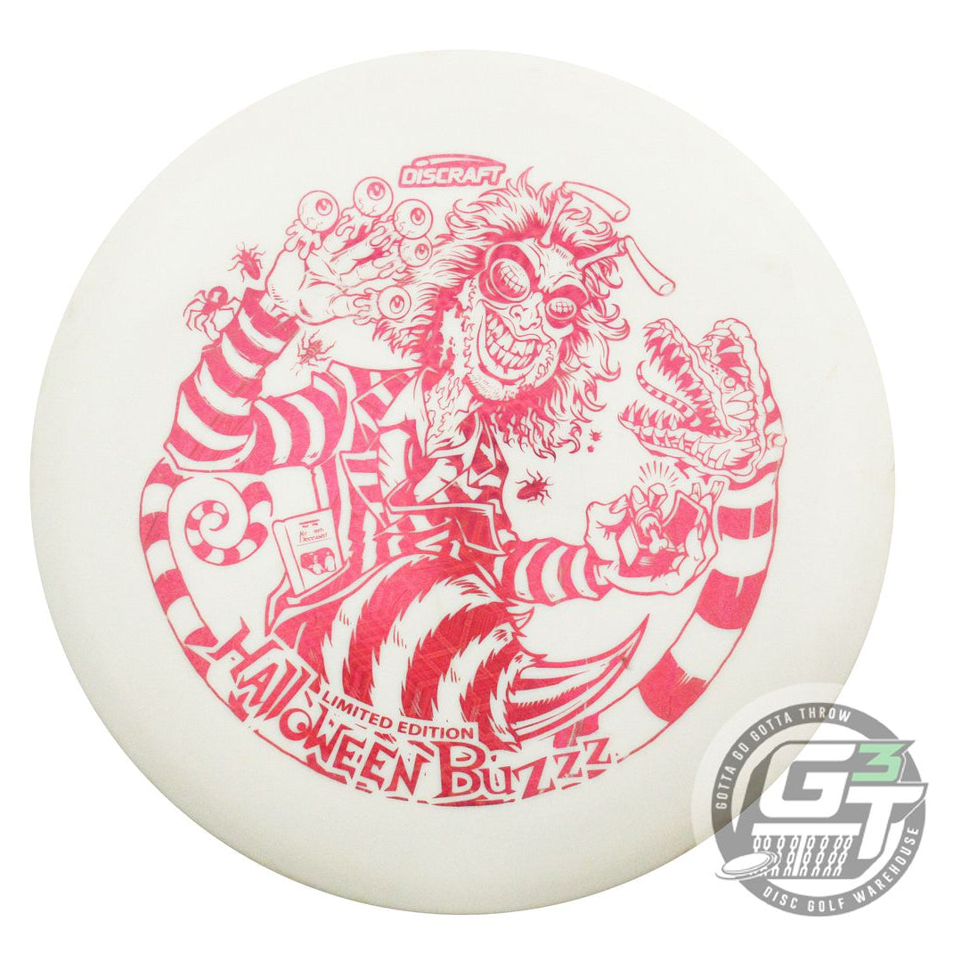 USED Discraft HALLOWEEN Buzzjuice Glo Z Buzzz 177g Pink Tron Foil Midrange Disc