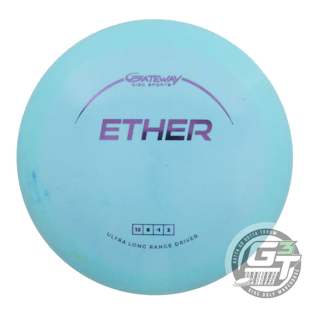 USED Gateway NXT Ether 173g Sky Blue Purple Foil Distance Driver Golf Disc