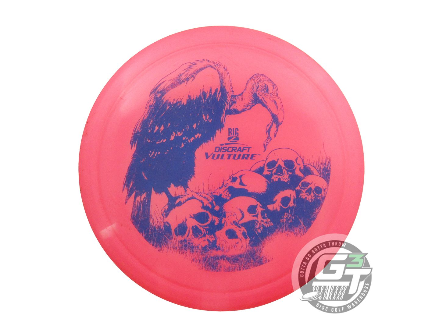 USED Discraft Big Z Vulture 176g Pink Purple Stamp Distance Driver Golf Disc