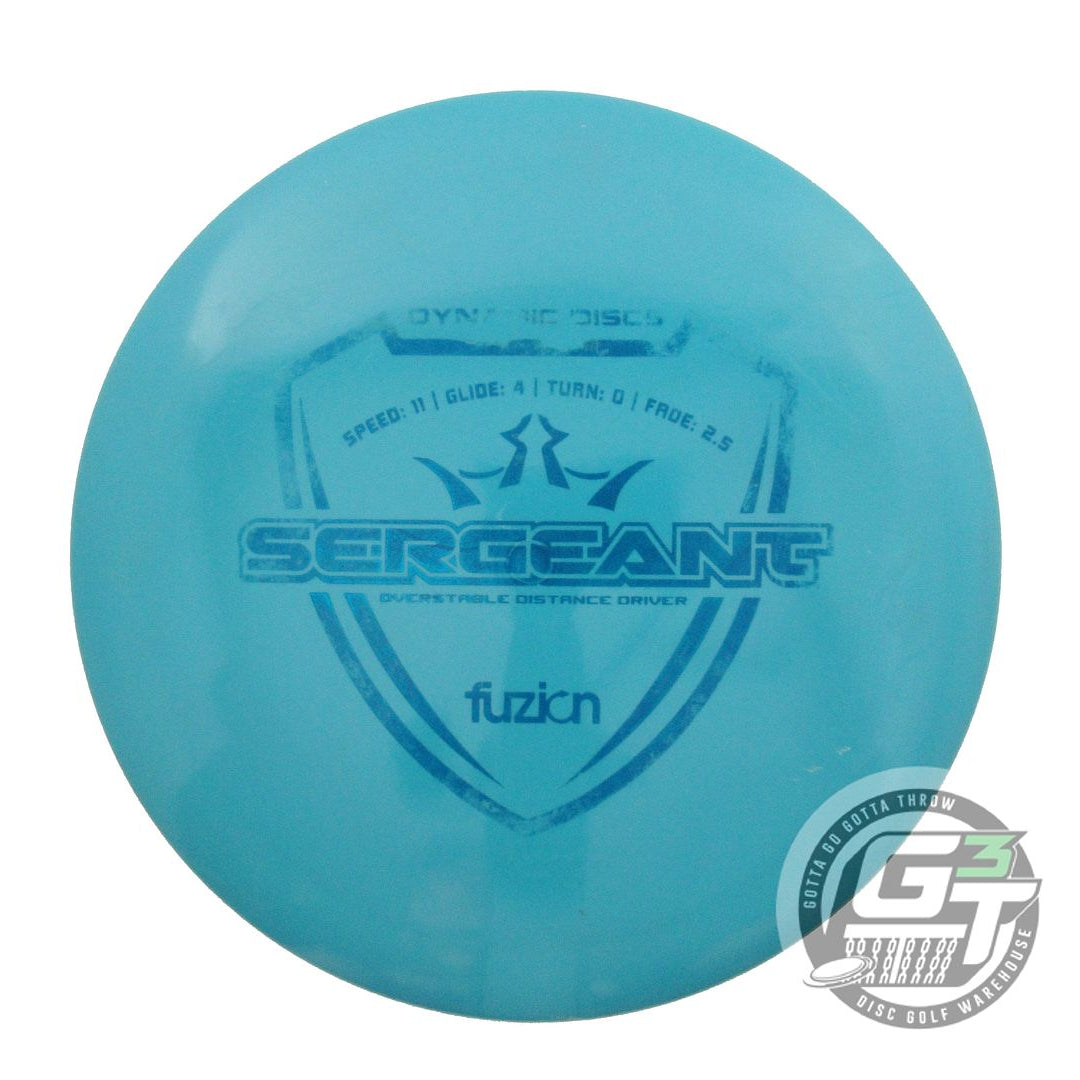USED Dynamic Discs Fuzion Sergeant 176g Teal Blue Foil Driver Golf Disc