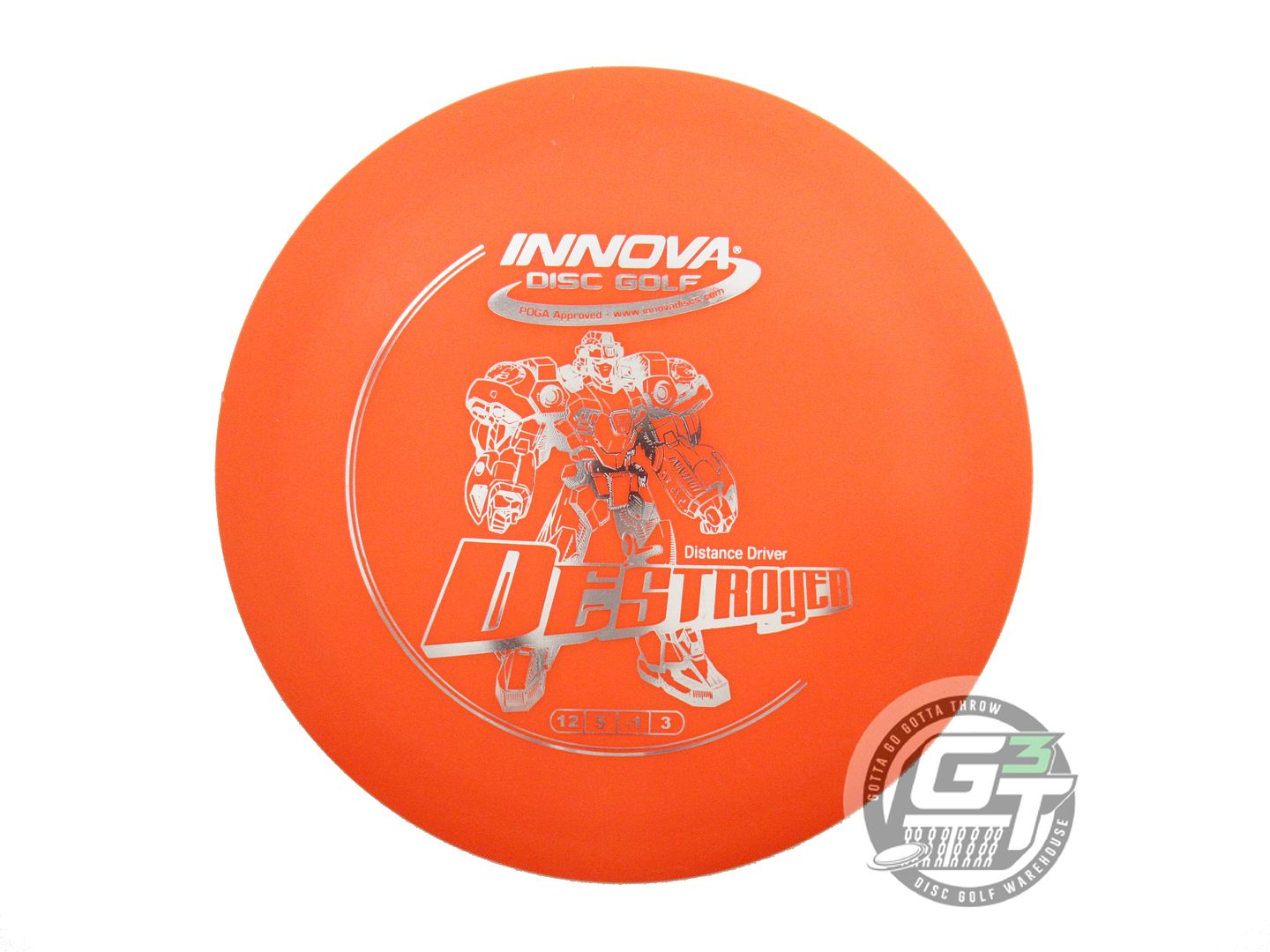 USED Innova DX Destroyer 165g Orange Silver Foil Distance Driver Golf Disc