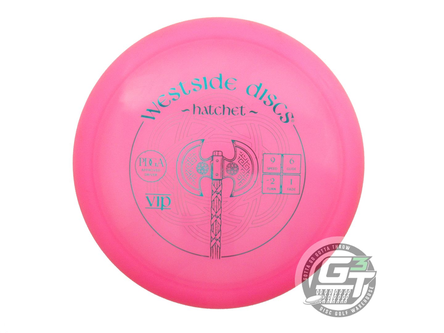 USED Westside Discs VIP Hatchet 173g Pink Teal Foil Fairway Driver Golf Disc