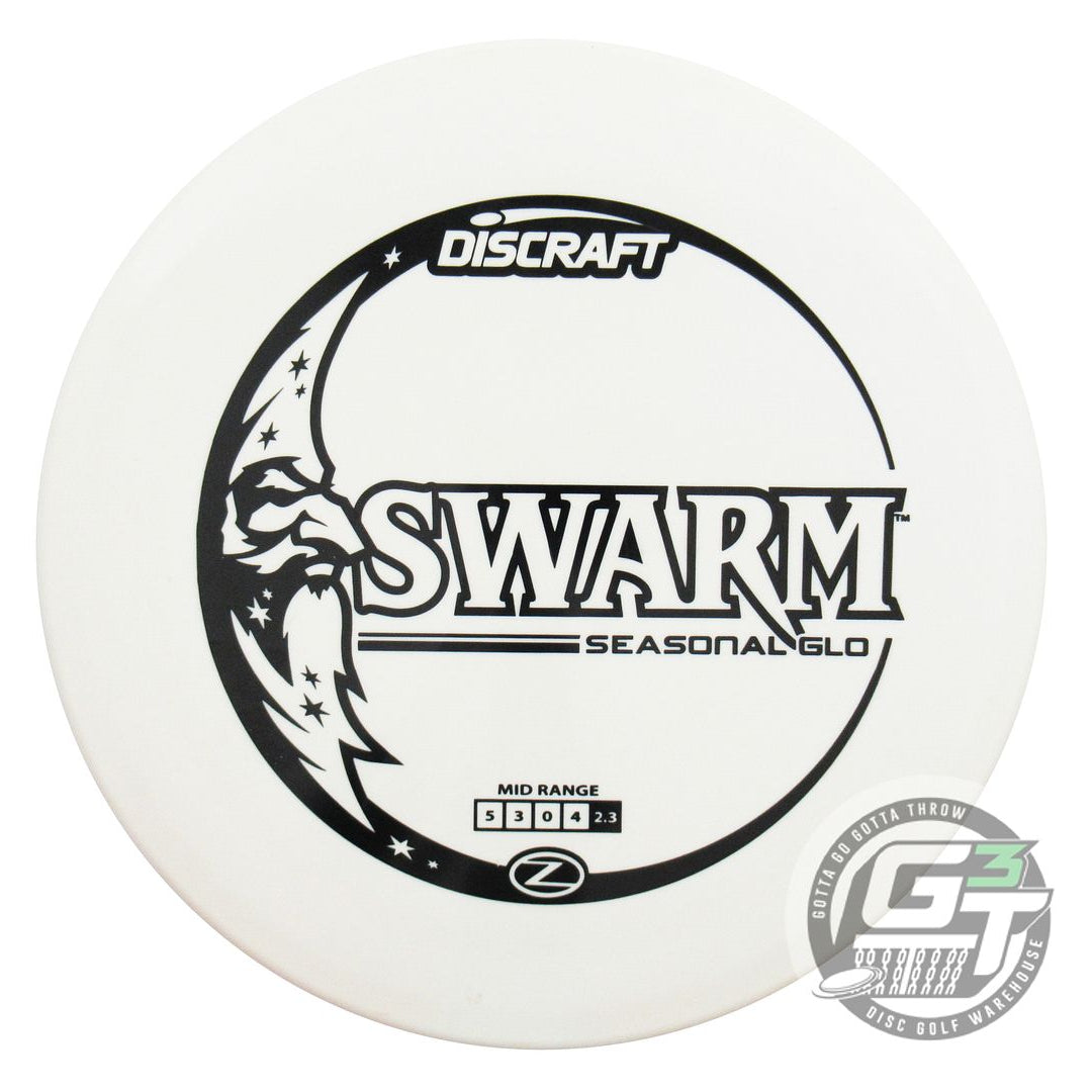 USED Discraft SEASONAL Glo Z Swarm 168g Black Stamp Midrange Golf Disc
