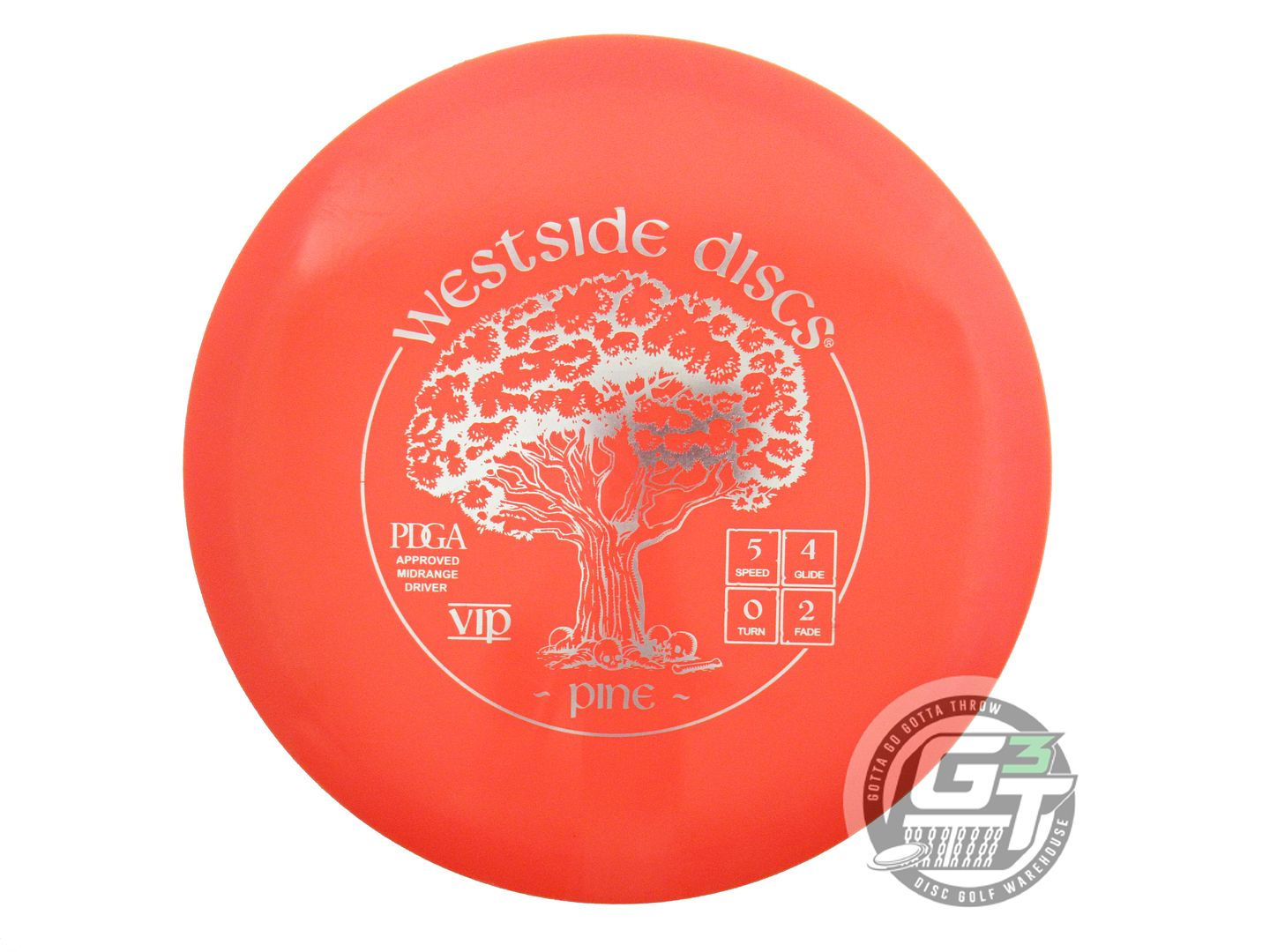 USED Westside Discs VIP Pine 175g Orange Silver Foil Midrange Golf Disc