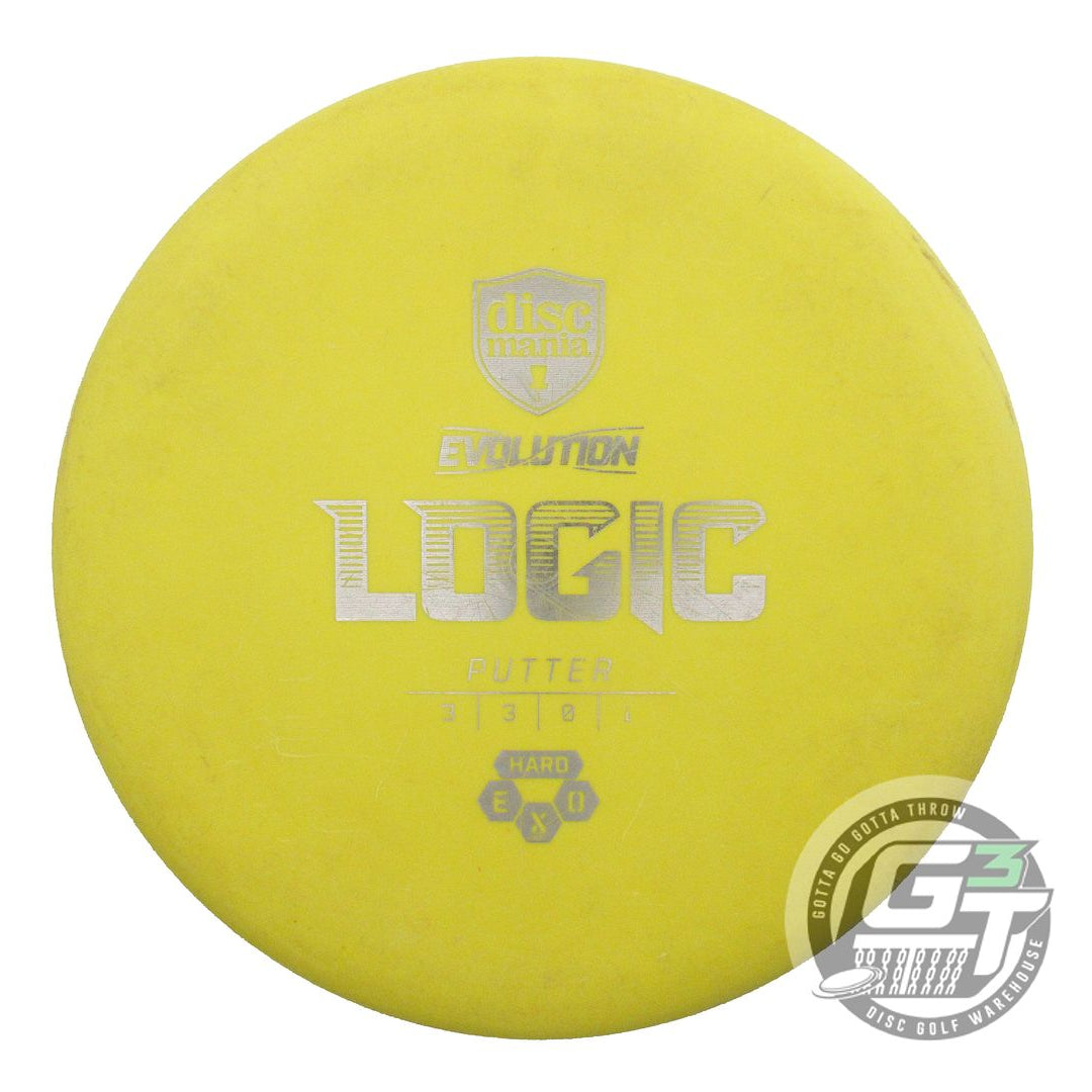 USED DiscMania EXO Hard Logic 176g Yellow Silver Foil Putter Golf Disc