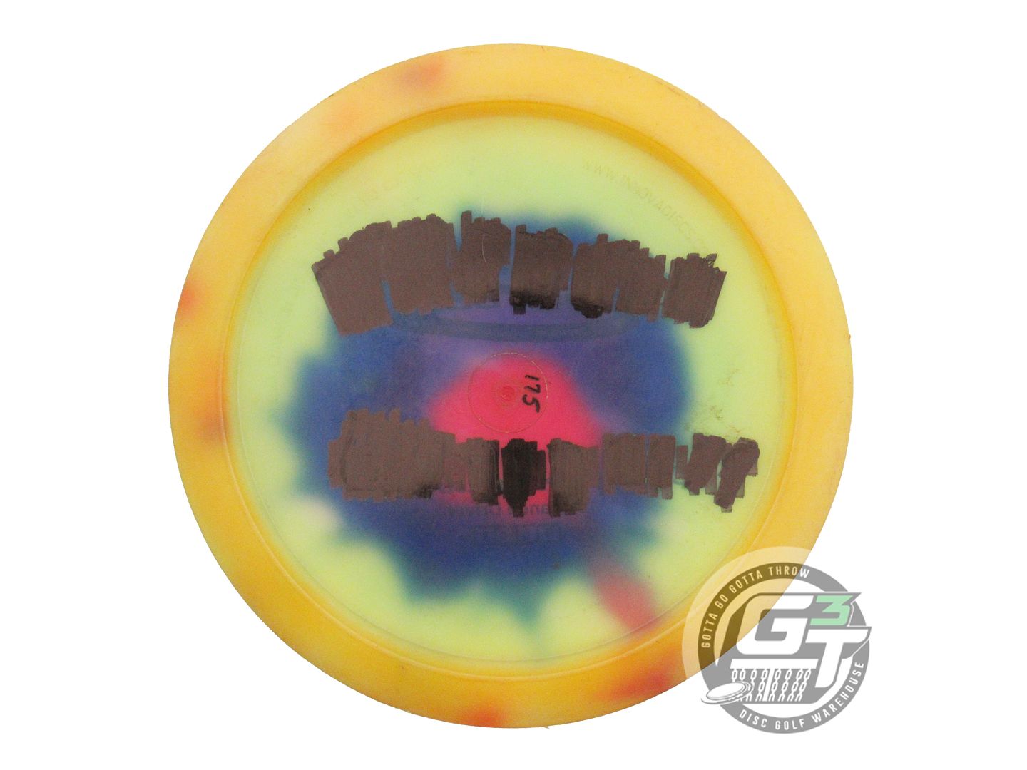 USED Innova I-DYE Champion Roadrunner 175g Yellow Blob Distance Driver Golf Disc