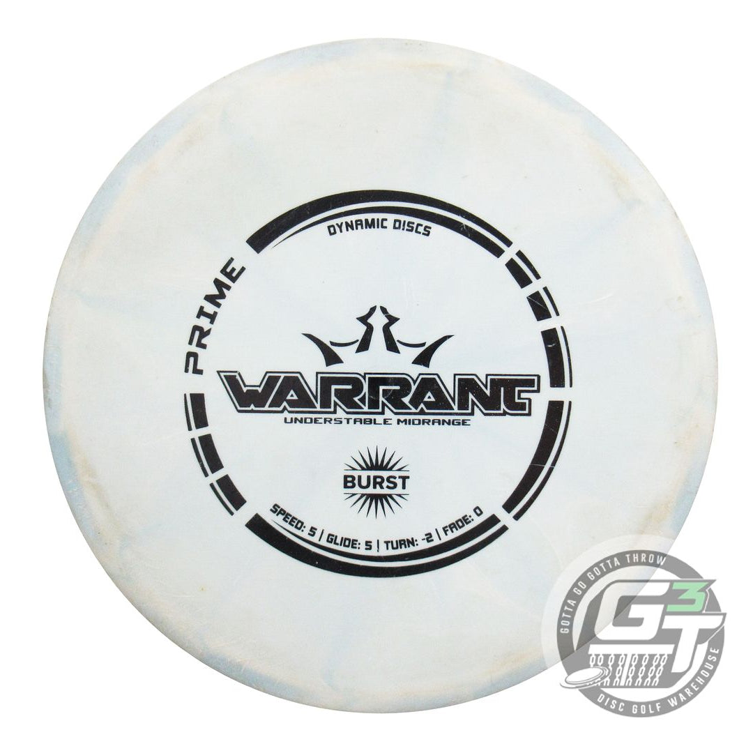 USED Dynamic Discs Prime Burst Warrant 178g Sky Blue Black Stamp Midrange Disc