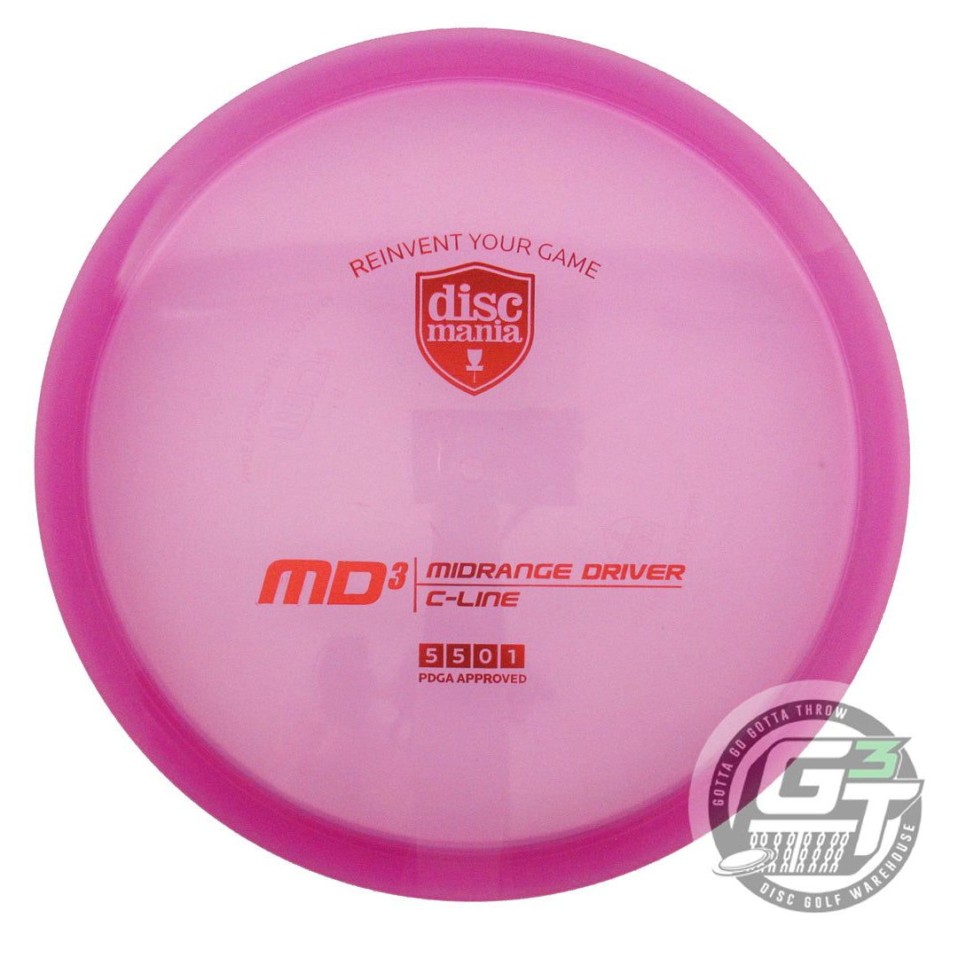 USED DiscMania C-Line MD3 178g Magenta Red Foil Midrange Golf Disc