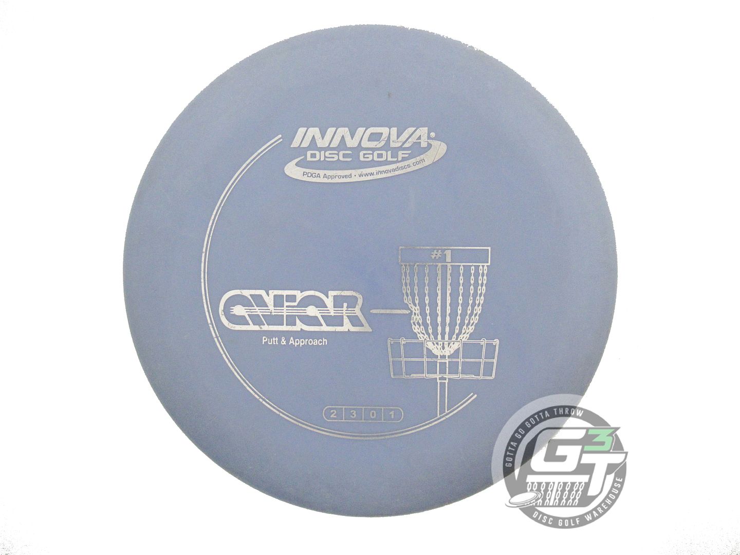 USED Innova DX Aviar 175g Periwinkle Silver Stamp Putter Golf Disc