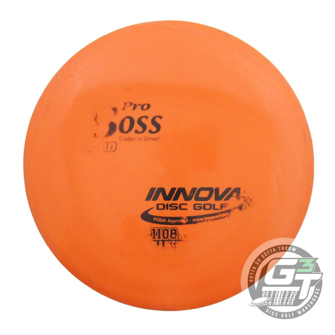 USED Innova Pro Boss 175g Orange Black Stamp Distance Driver Golf Disc