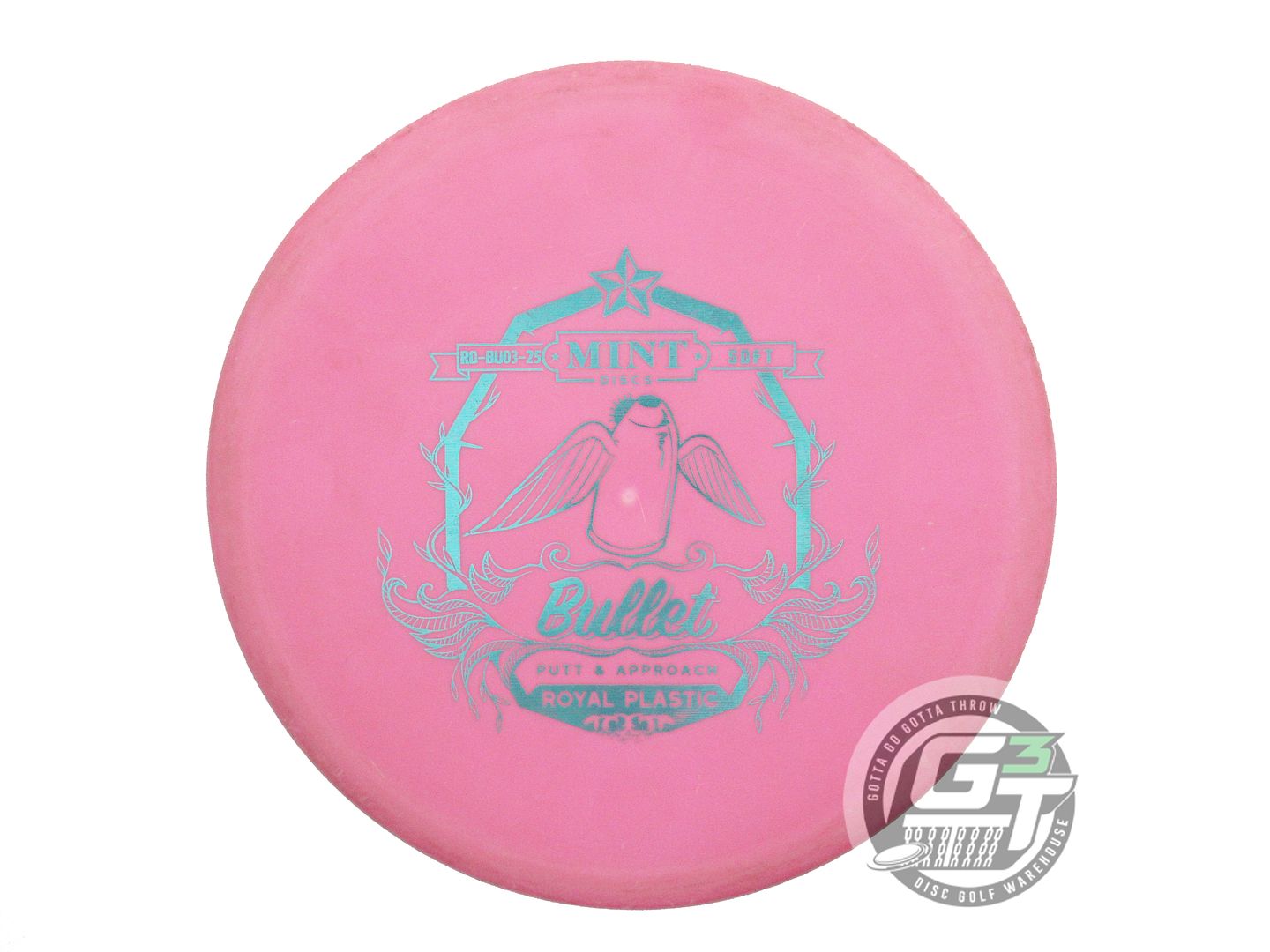 USED Mint Discs Royal Soft Bullet 172g Pink Aqua Foil Putter Golf Disc