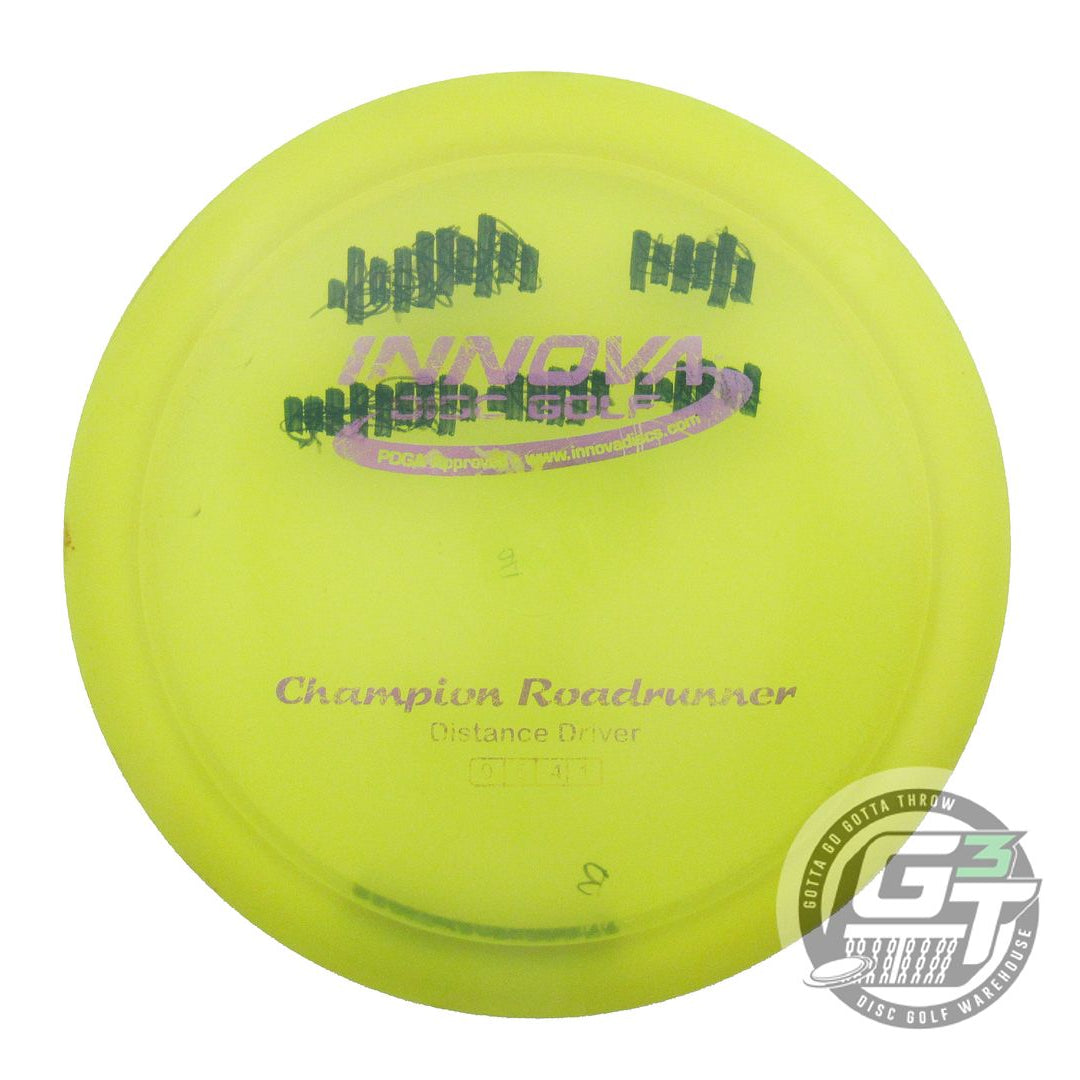 USED Innova Champion Roadrunner 170g Yellow Lilac Foil Distance Driver Golf Disc