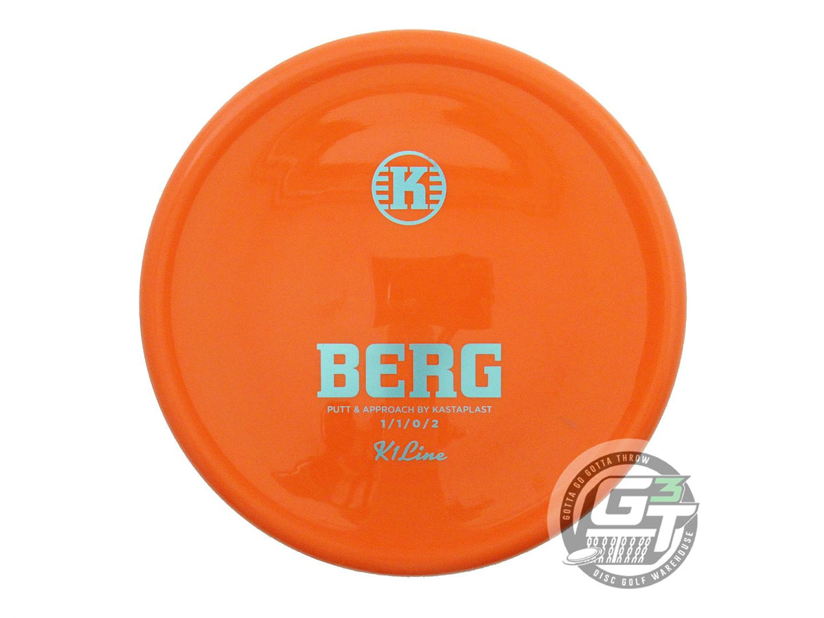 USED Kastaplast K1 Berg 175g Orange Aqua Foil Putter Golf Disc