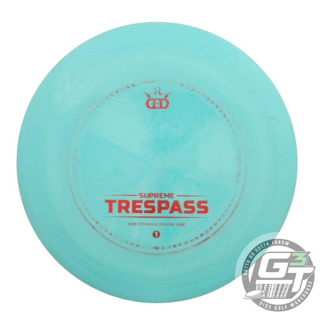 USED Dynamic Discs FIRST RUN Supreme Trespass 173g Seafoam Distance Driver Disc
