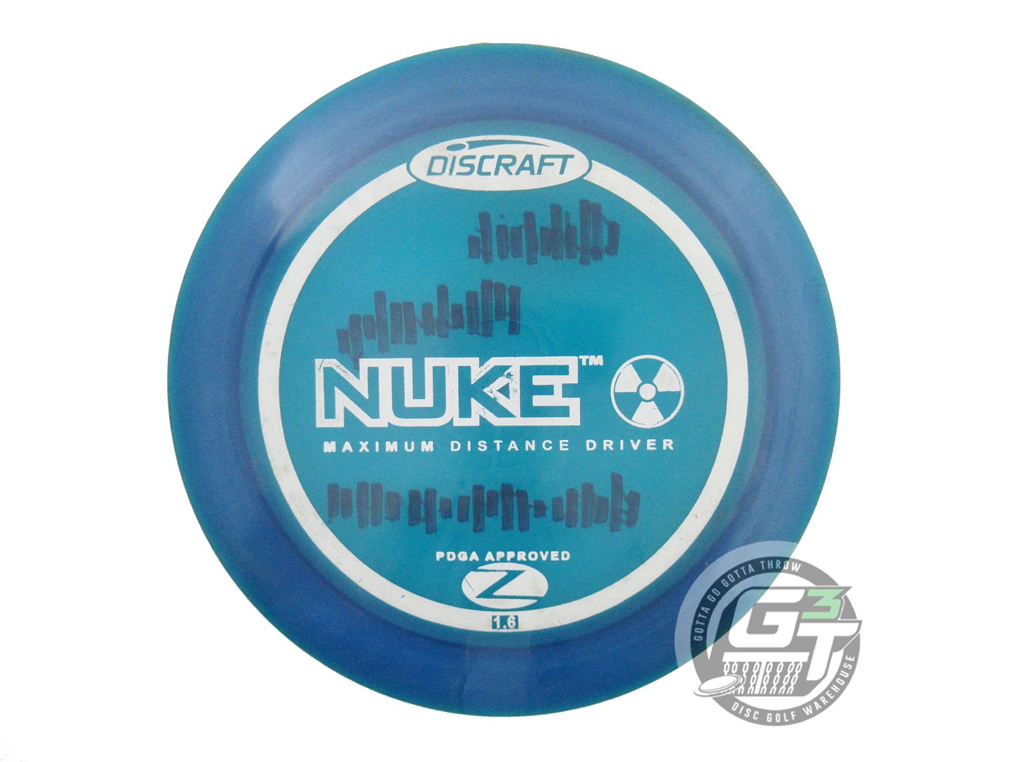 USED Discraft Z Nuke 175g Blue White Stamp PFN Distance Driver Golf Disc