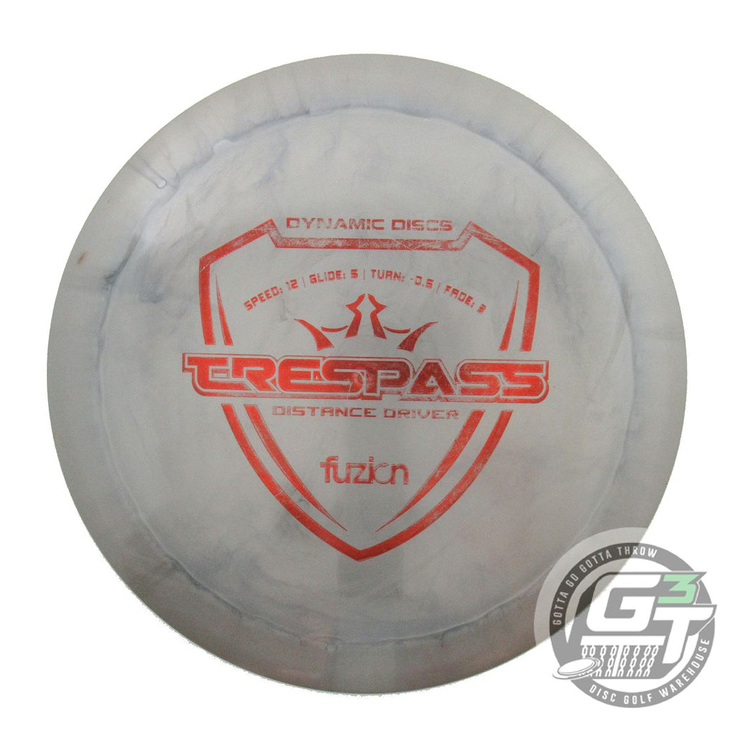 USED Dynamic Discs Fuzion Trespass 175g Gray Red Foil Distance Driver Golf Disc