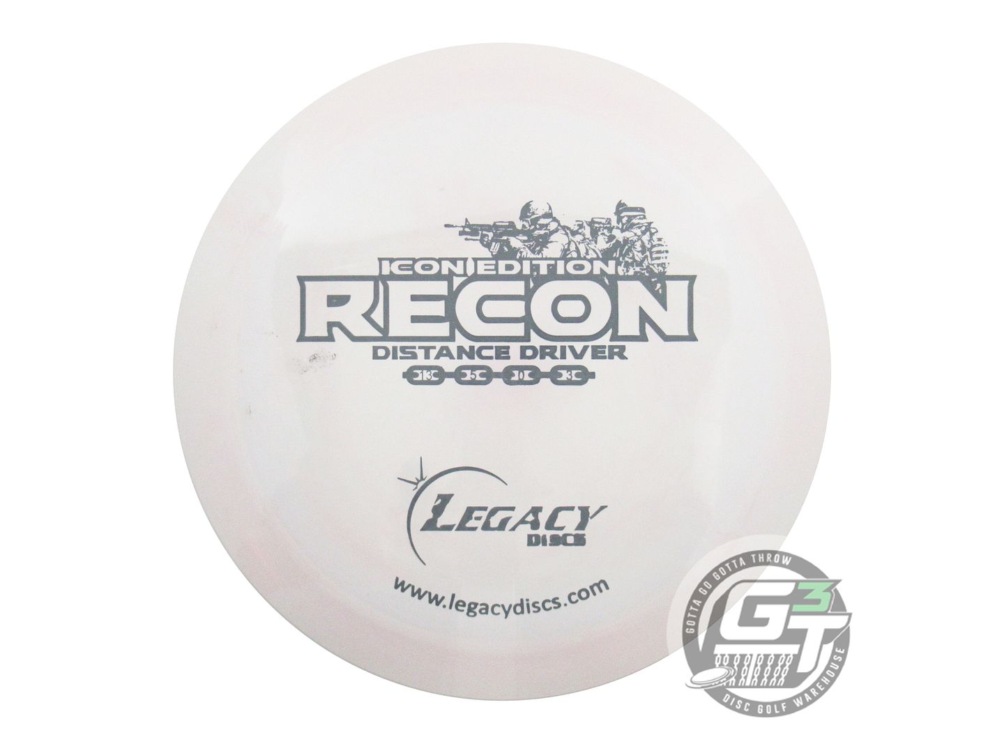 USED Legacy Discs Icon Recon 175g Lt. Gray Gray Stamp Distance Driver Golf Disc
