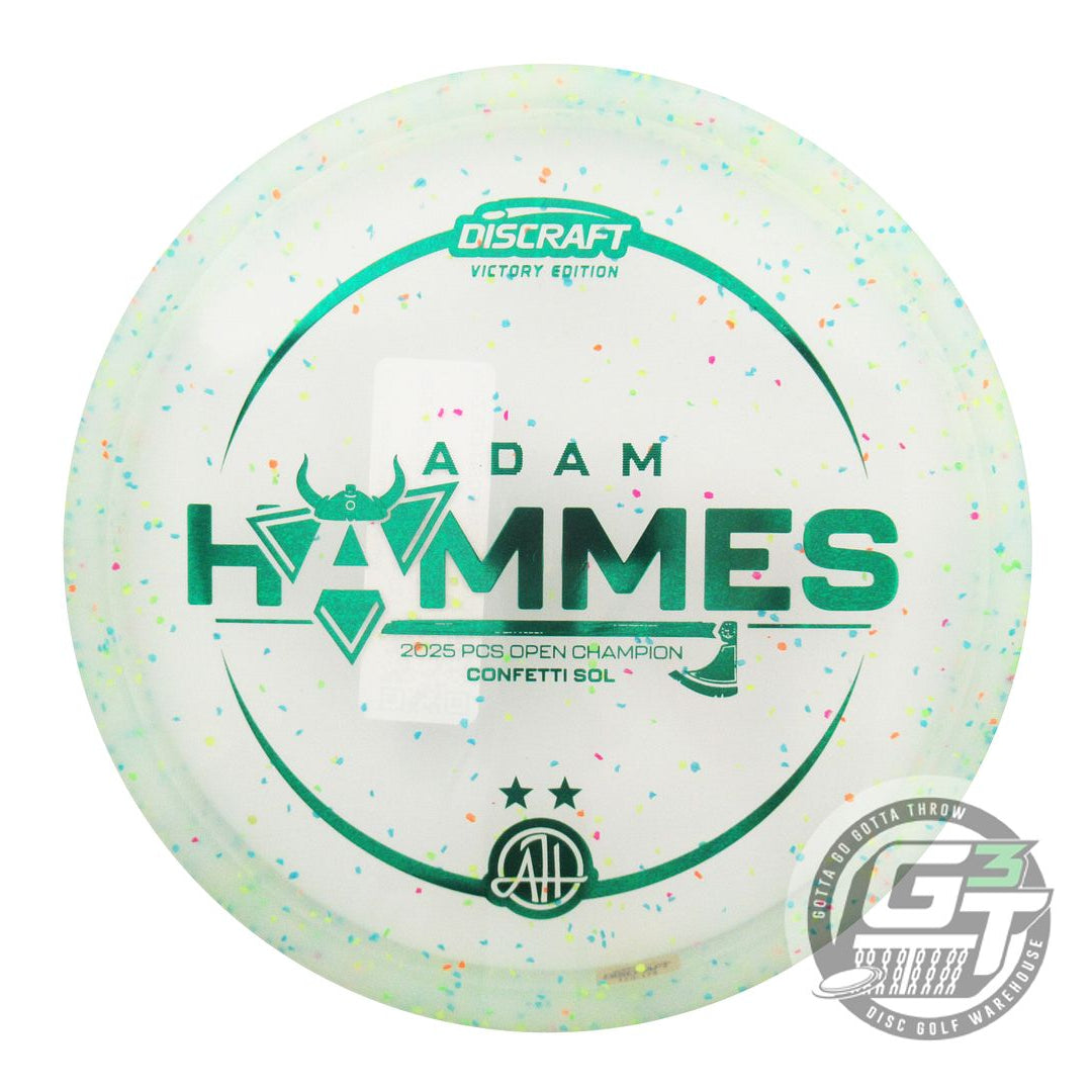 Discraft Limited Edition Victory Edition 2025 PCS Open Champion Adam Hammes Confetti Elite Z Sol Midrange Golf Disc (Individually Listed)