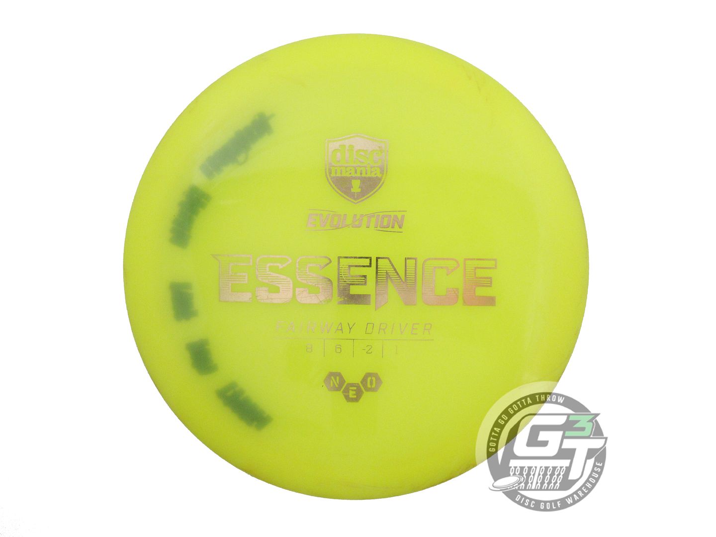 USED DiscMania Neo Essence 174g Yellow Gold Foil Driver Golf Disc