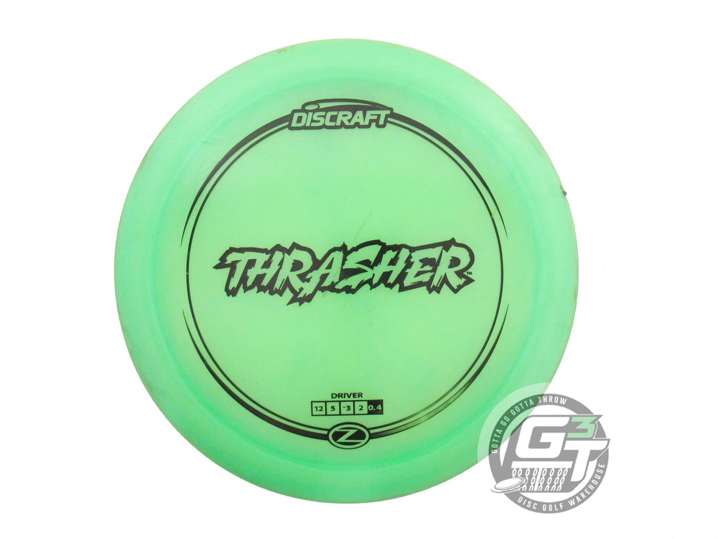 USED Discraft Z Thrasher 173g Lime Black Stamp Distance Driver Golf Disc
