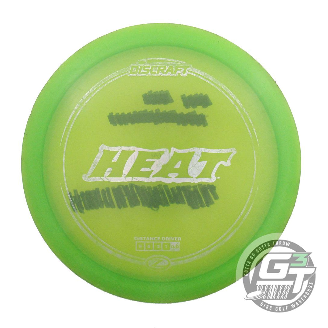 USED Discraft Z Heat 174g Olive Silver Holo Foil Distance Driver Golf Disc