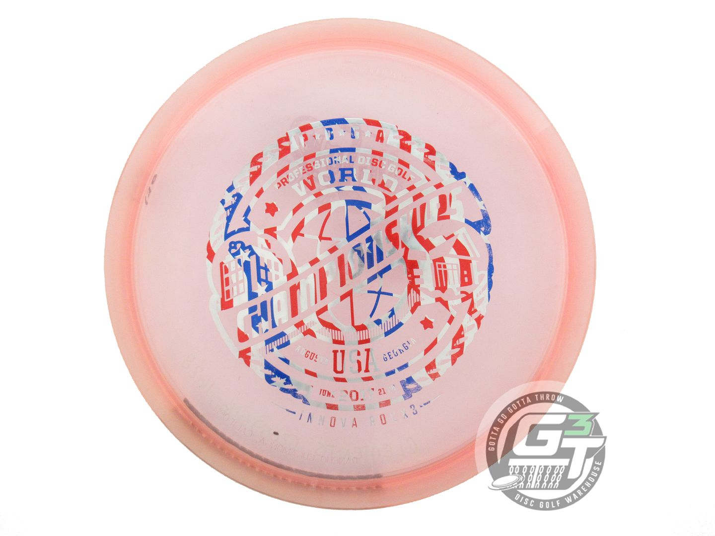 USED Innova Champion RocX3 178g Pink Flag Foil Midrange Golf Disc
