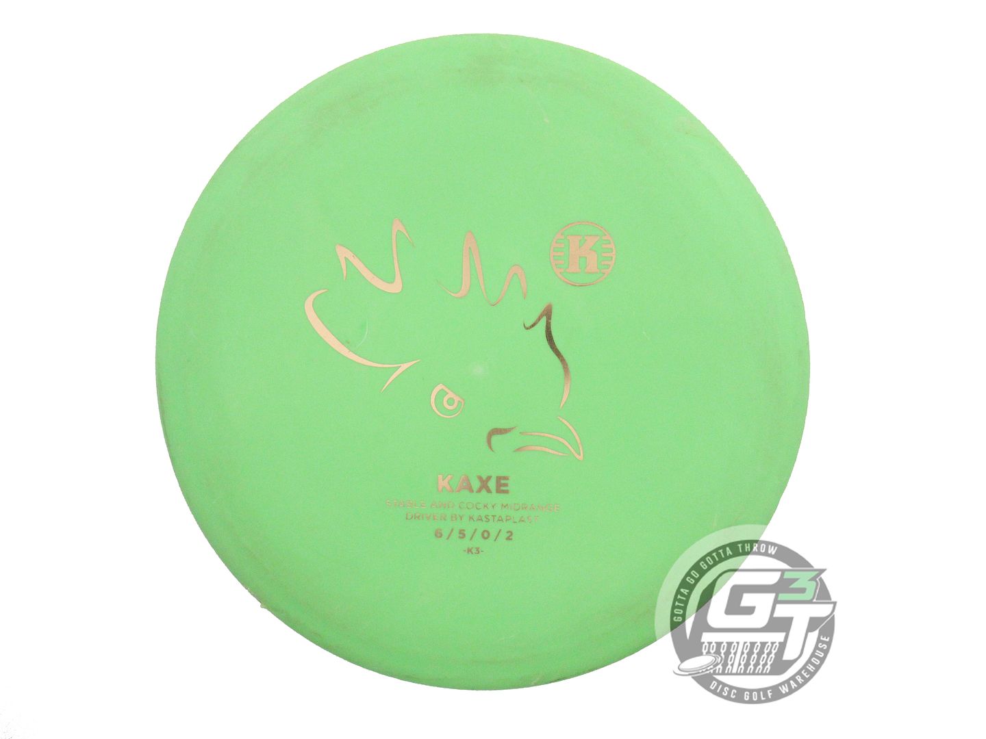 USED Kastaplast K3 Kaxe 173g Lime Gold Foil Midrange Golf Disc