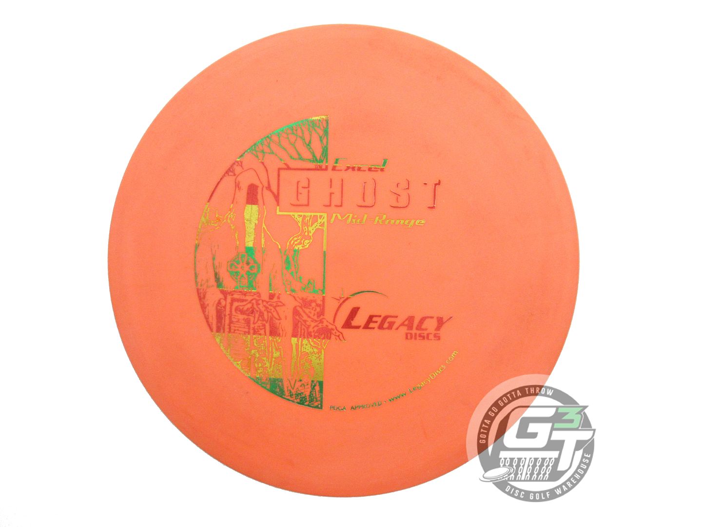 USED Legacy Discs Excel Ghost 179g Orange Rasta Foil Midrange Golf Disc