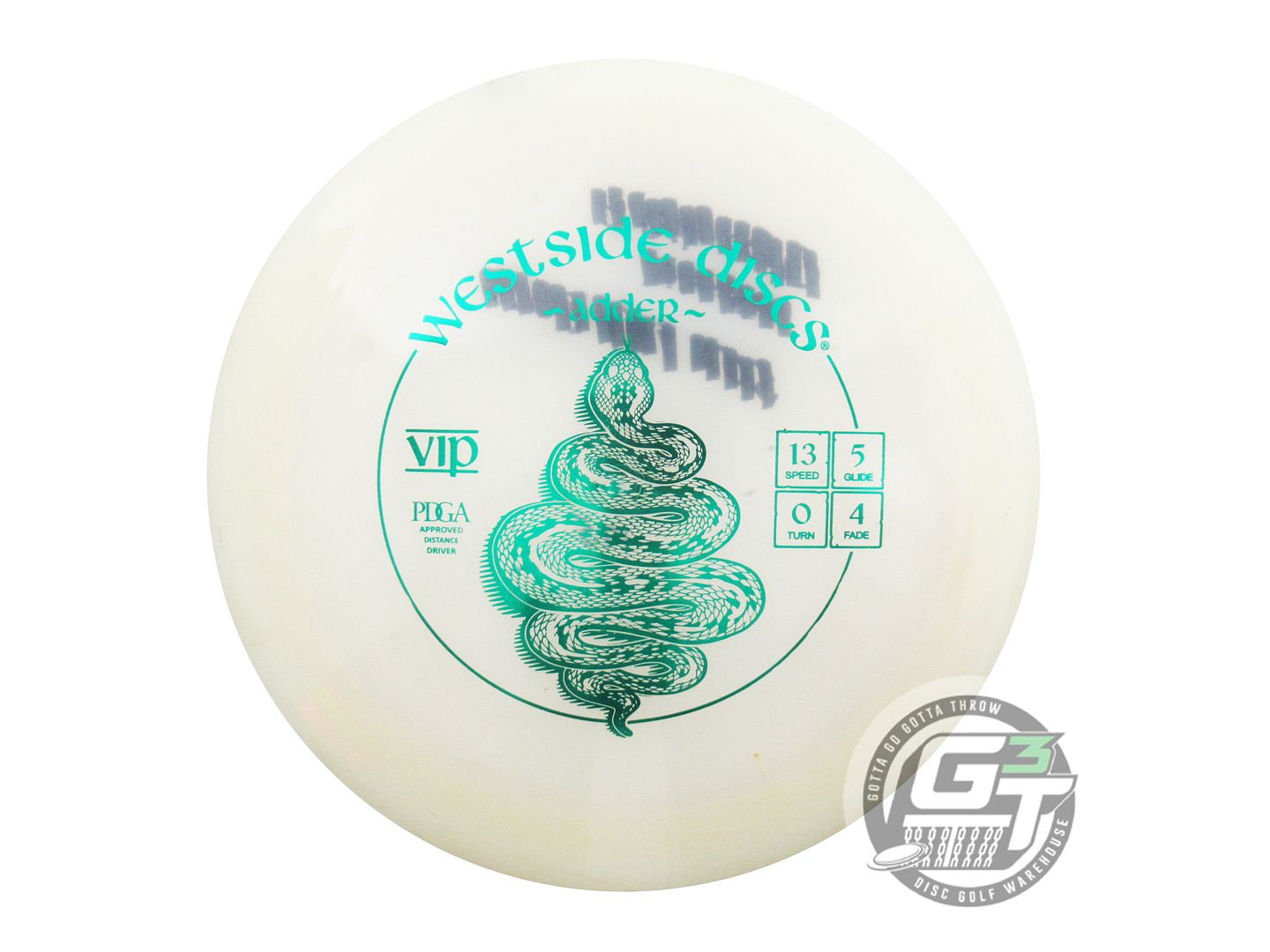 USED Westside Discs VIP Adder 175g White Green Foil Distance Driver Golf Disc