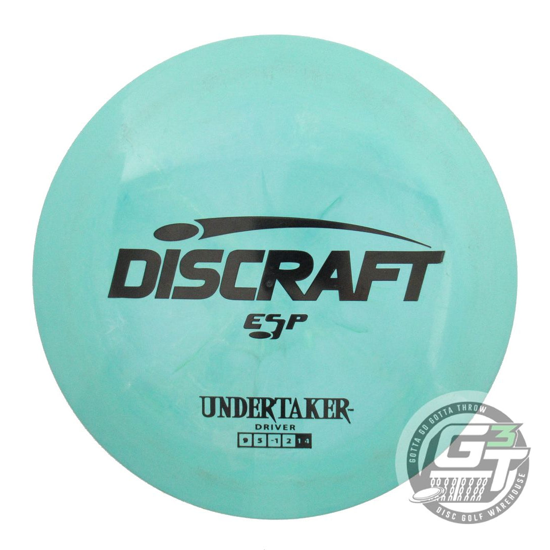 USED Discraft ESP Undertaker 175g Seafoam Black Stamp Distance Driver Golf Disc