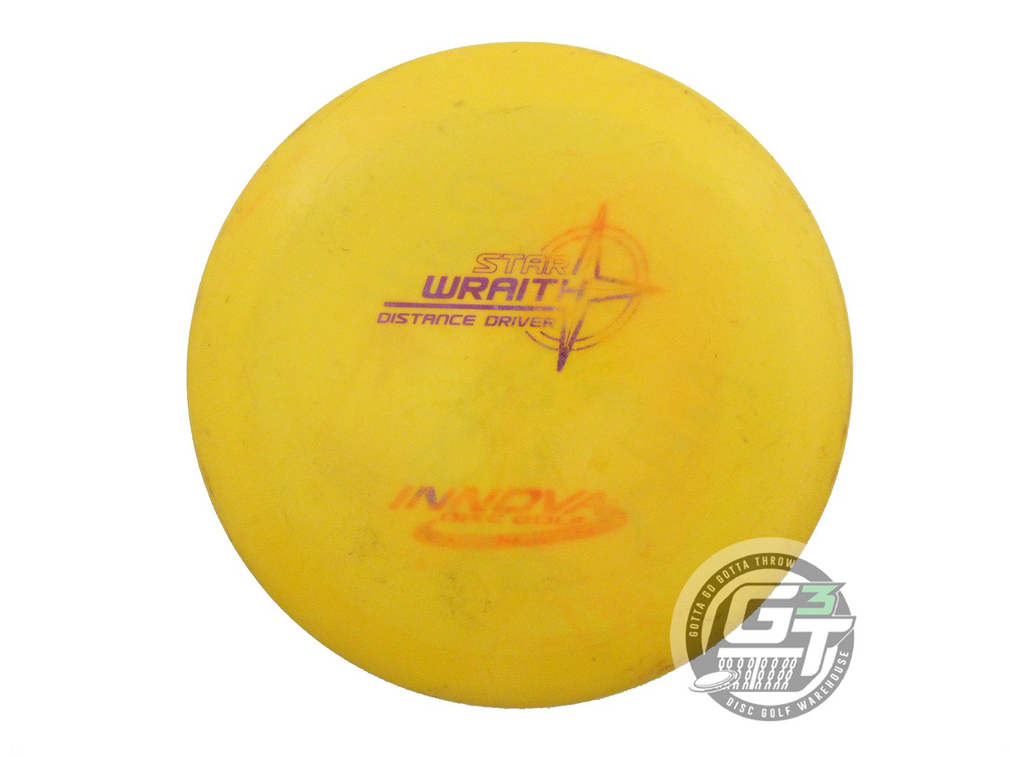 USED Innova Star Wraith 169g Yellow Purple Foil PFN Distance Driver Golf Disc