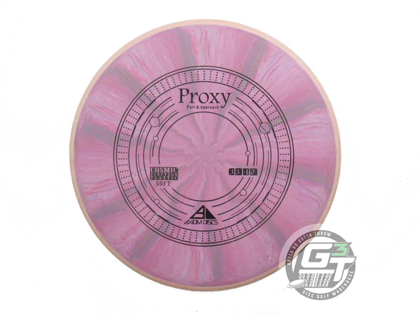 USED Axiom Discs Cosmic Electron Soft Proxy 175g Lilac-Gray White Putter Disc
