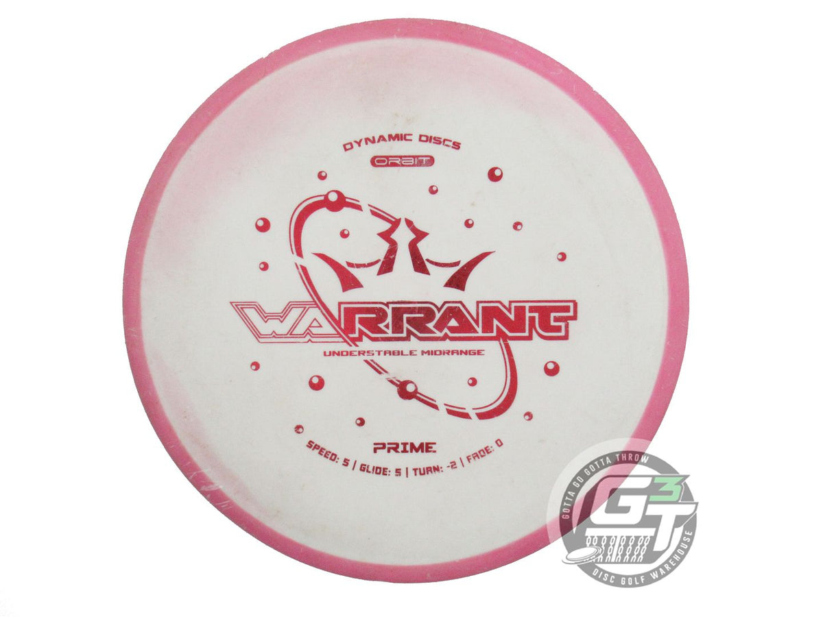 USED Dynamic Discs Prime Orbit Warrant 179g Pink-White Midrange Golf Disc