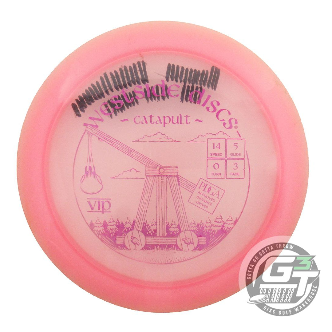 USED Westside Discs VIP Catapult 174g Pink Magenta Foil Distance Driver Disc