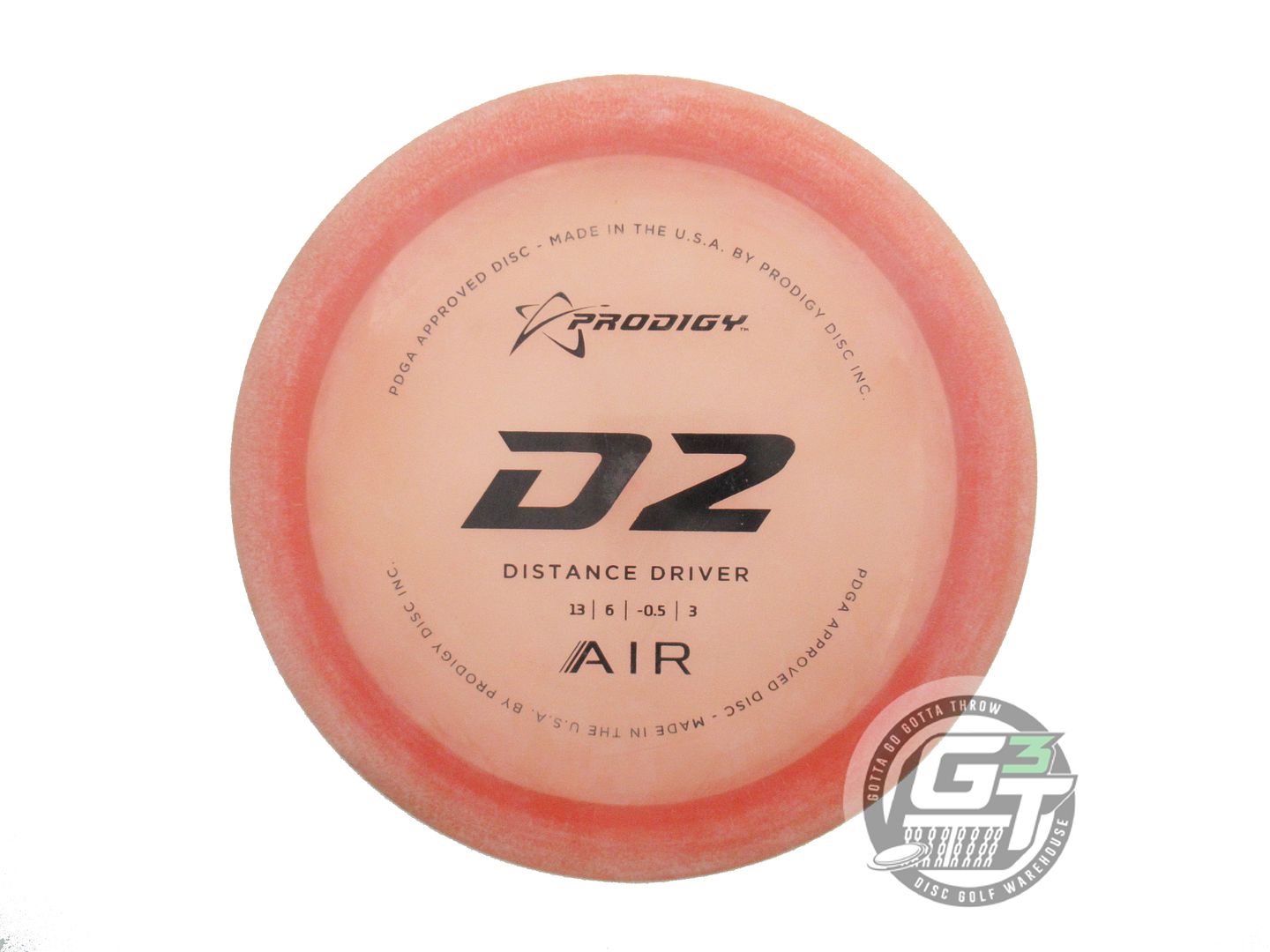 USED Prodigy Discs AIR D2 157g Orange Black Stamp CHALKY Distance Driver Disc