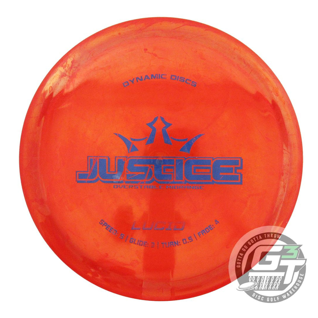 USED Dynamic Discs Lucid Justice 172g Red Blue Stamp Midrange Golf Disc