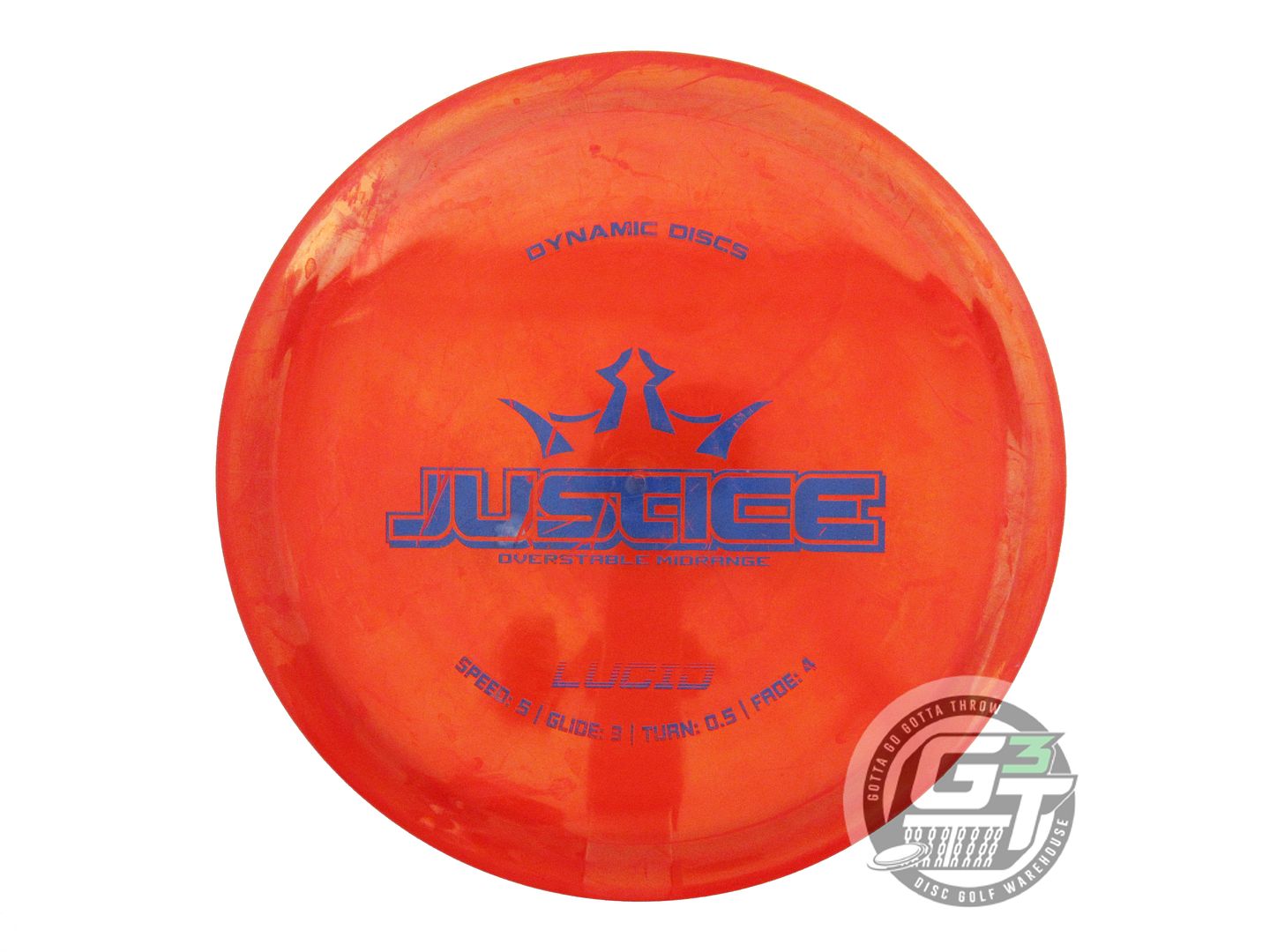 USED Dynamic Discs Lucid Justice 172g Red Blue Stamp Midrange Golf Disc