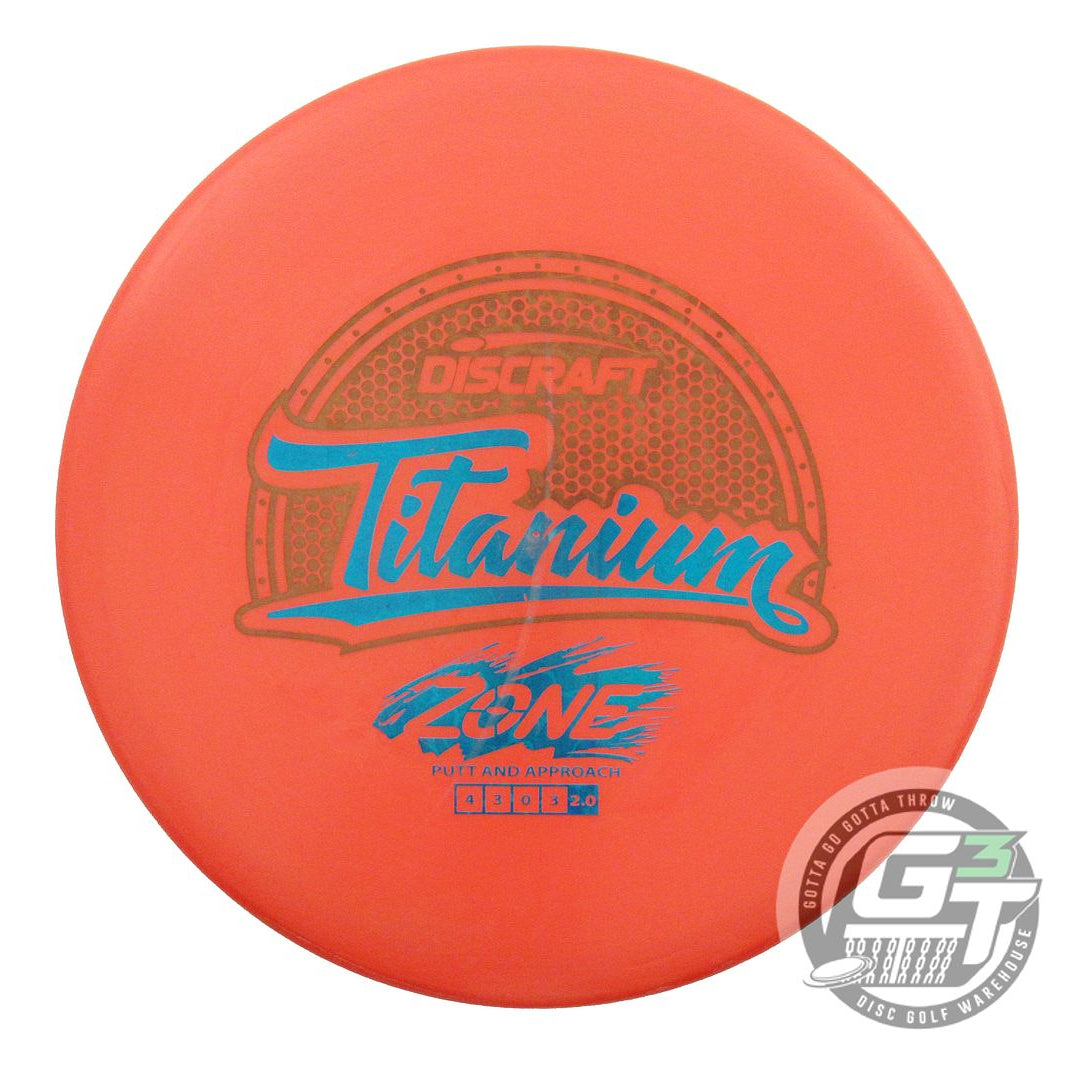 USED Discraft Titanium Zone 173g Orange Brown Foil Putter Golf Disc